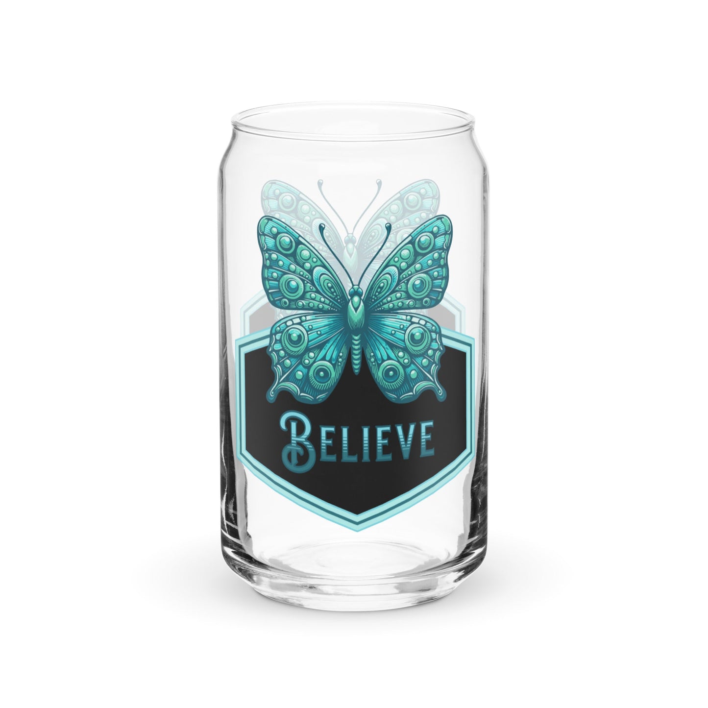 Believe - Butterfly II Can - Shaped Glass - Can - Shaped Glass - Discovery Co.
