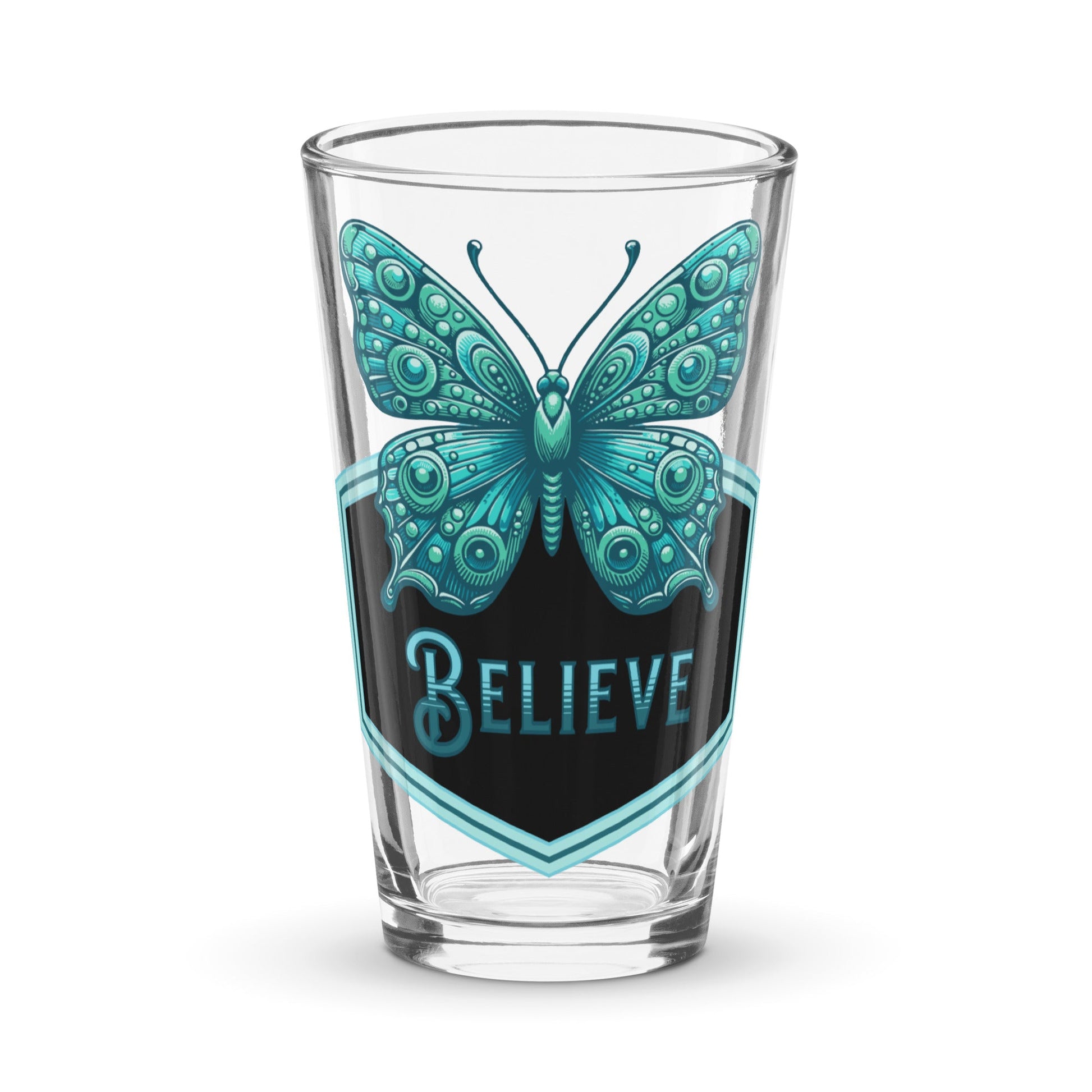 Believe - Butterfly II Pint Glass - Beer Glass - Discovery Co.