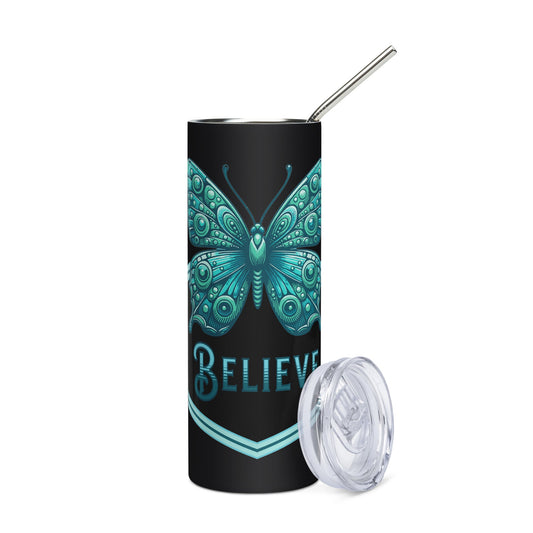 Believe - Butterfly II Stainless Steel Tumbler - Steel Tumbler - Discovery Co.