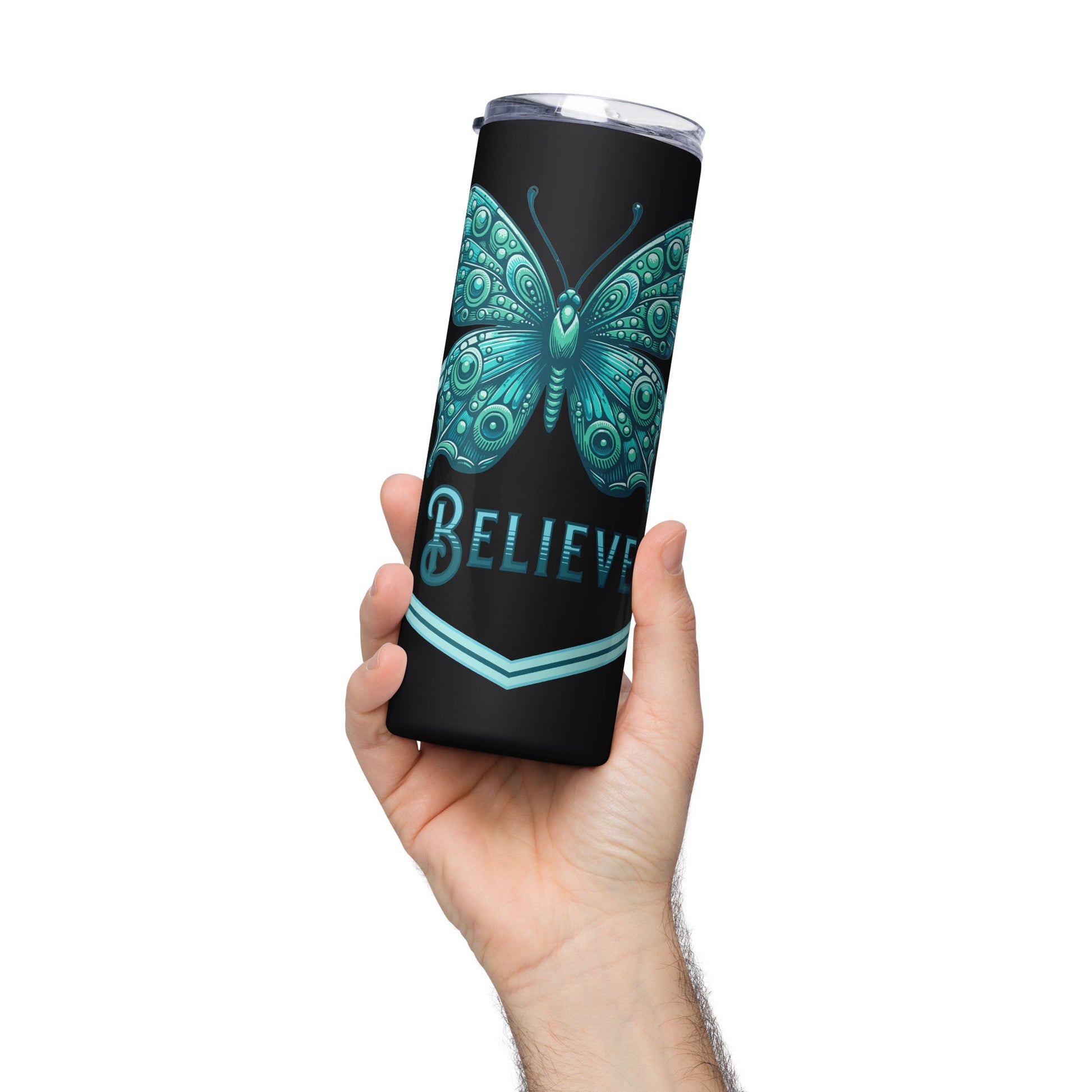 Believe - Butterfly II Stainless Steel Tumbler - Steel Tumbler - Discovery Co.