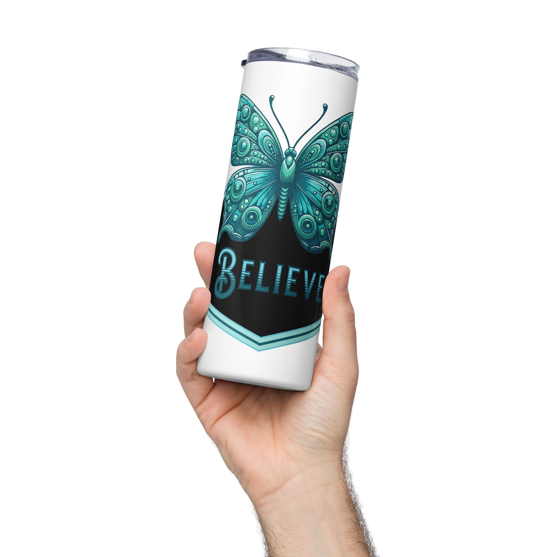 Believe - Butterfly II Stainless Steel Tumbler - Steel Tumbler - Discovery Co.