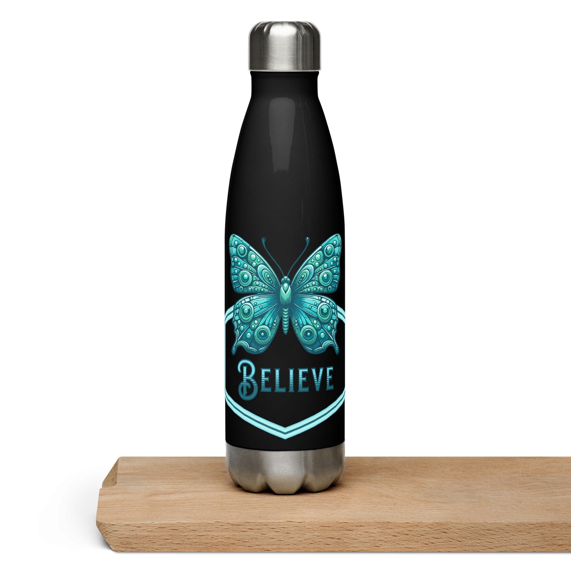 Believe - Butterfly II Stainless Steel Water Bottle - Stainless Steel Water Bottle - Discovery Co.