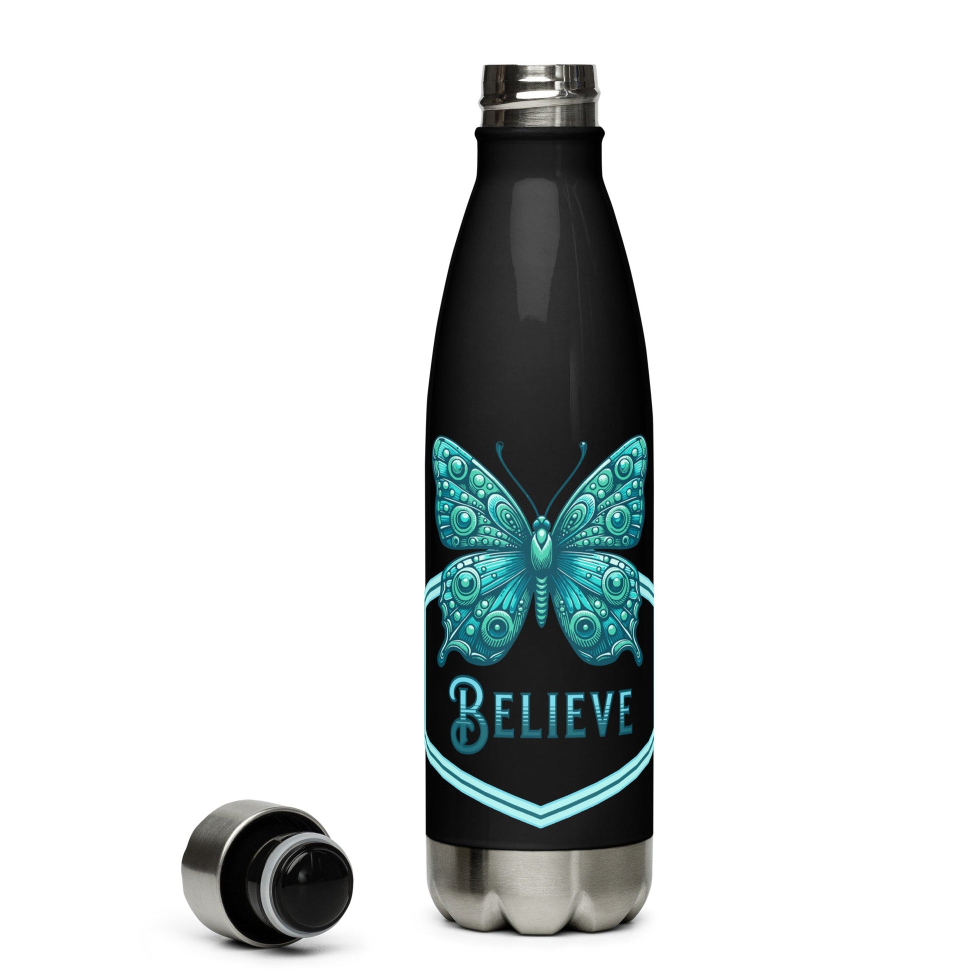 Believe - Butterfly II Stainless Steel Water Bottle - Stainless Steel Water Bottle - Discovery Co.