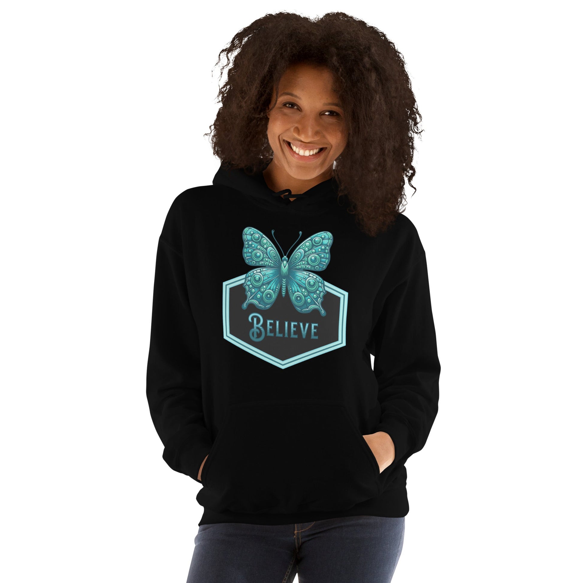 Believe - Butterfly II Women's (Unisex) Hoodie - Hoodies - Discovery Co.