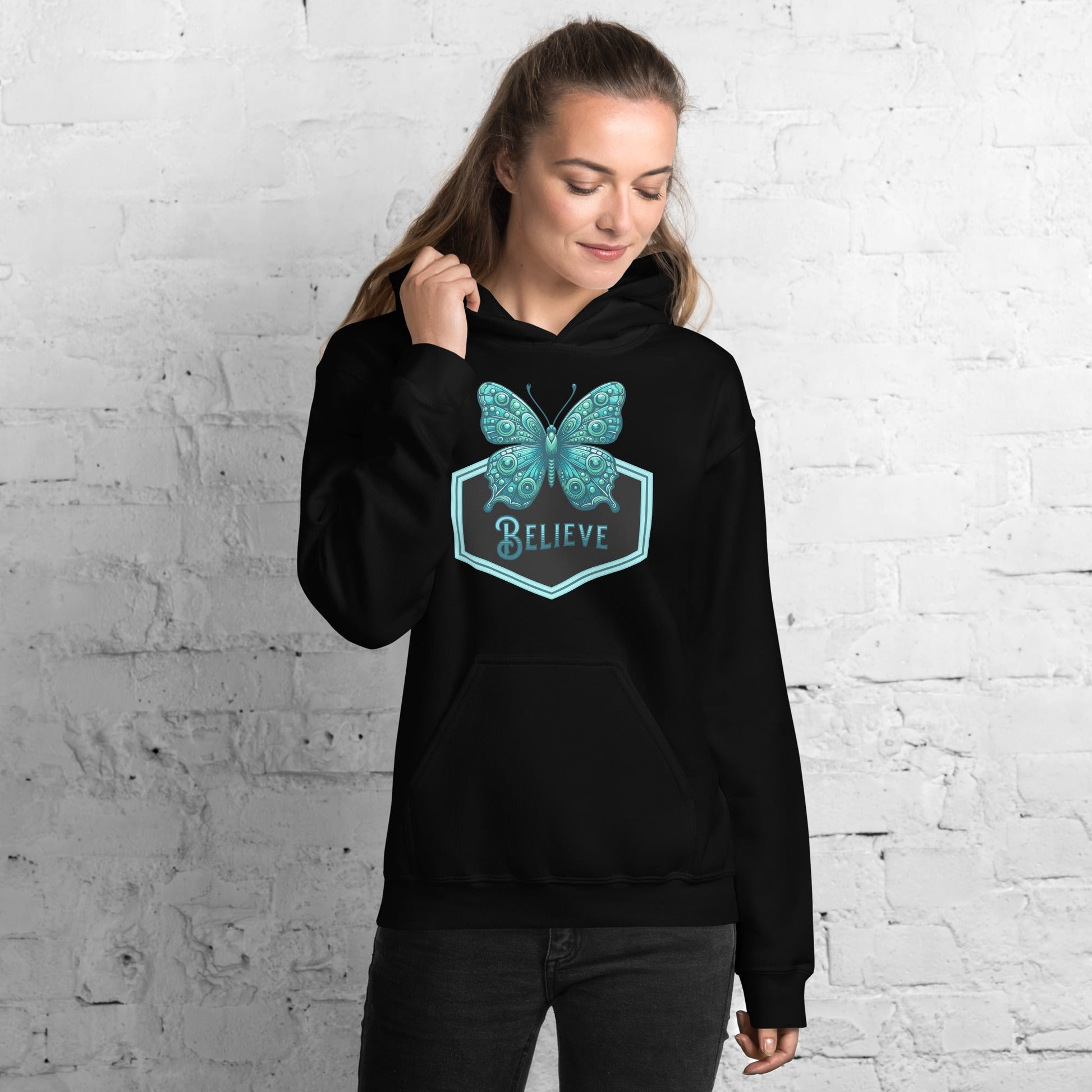 Believe - Butterfly II Women's (Unisex) Hoodie - Hoodies - Discovery Co.