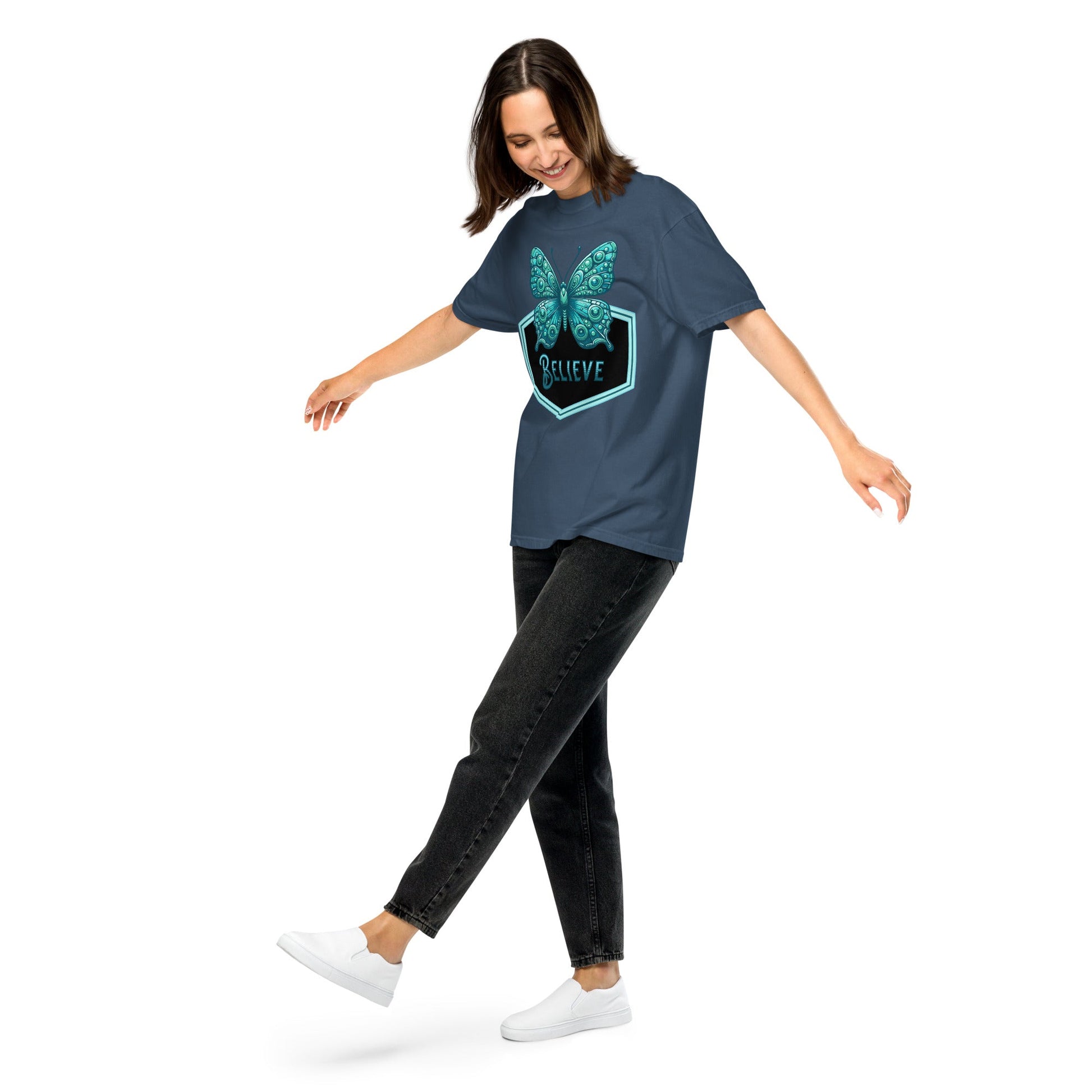 Believe - Butterfly II Women's (Unisex) Premium Tee - Women's Shirts - Discovery Co.