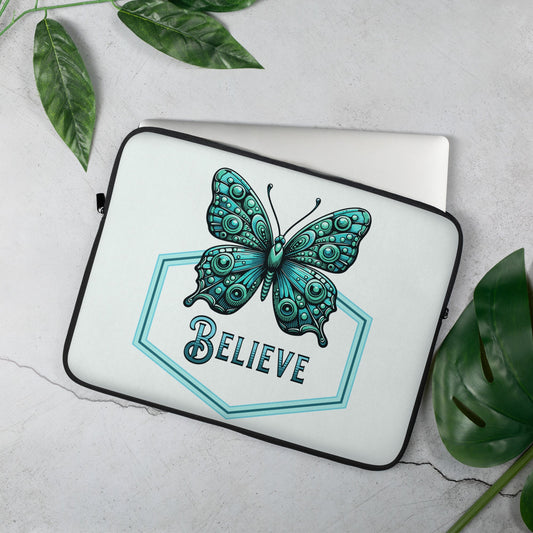 Believe - Butterfly Laptop Sleeve - Laptop Cases - Discovery Co.