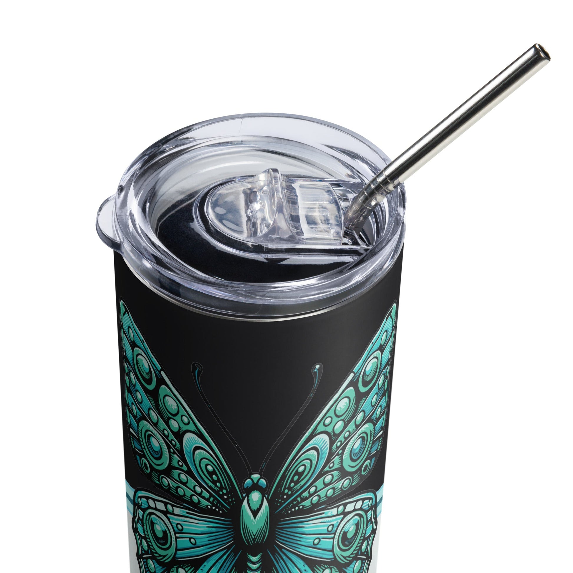 Believe - Butterfly Stainless Steel Tumbler - Steel Tumbler - Discovery Co.