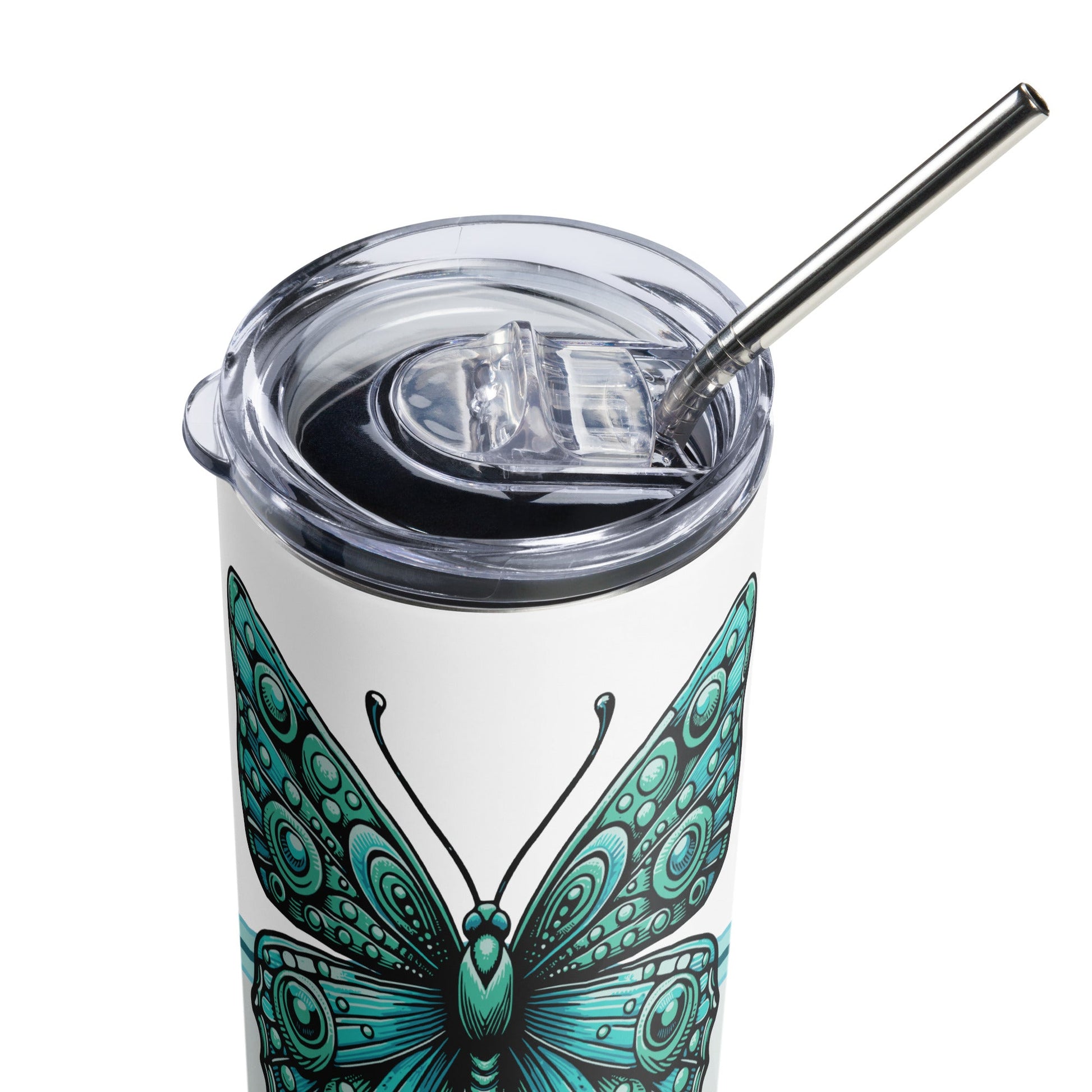 Believe - Butterfly Stainless Steel Tumbler - Steel Tumbler - Discovery Co.