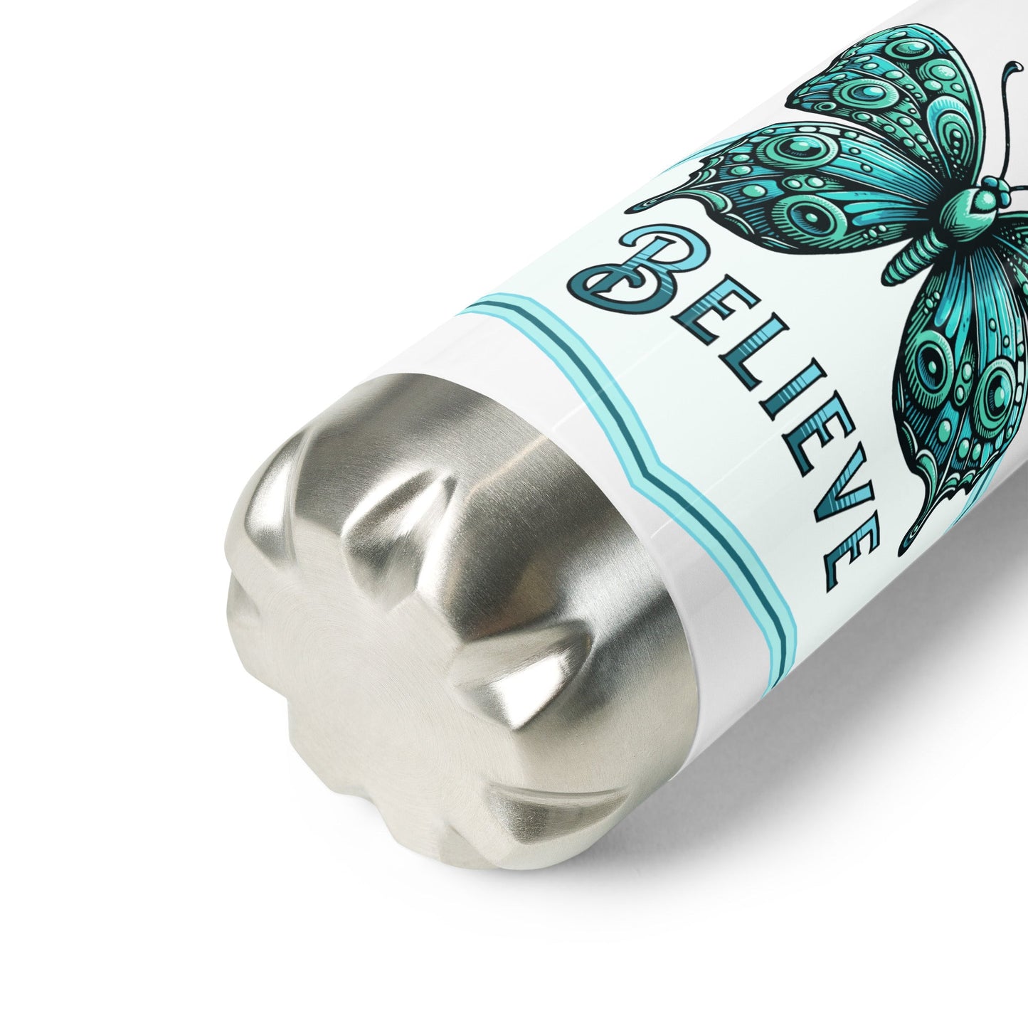 Believe - Butterfly Stainless Steel Water Bottle - Stainless Steel Water Bottle - Discovery Co.