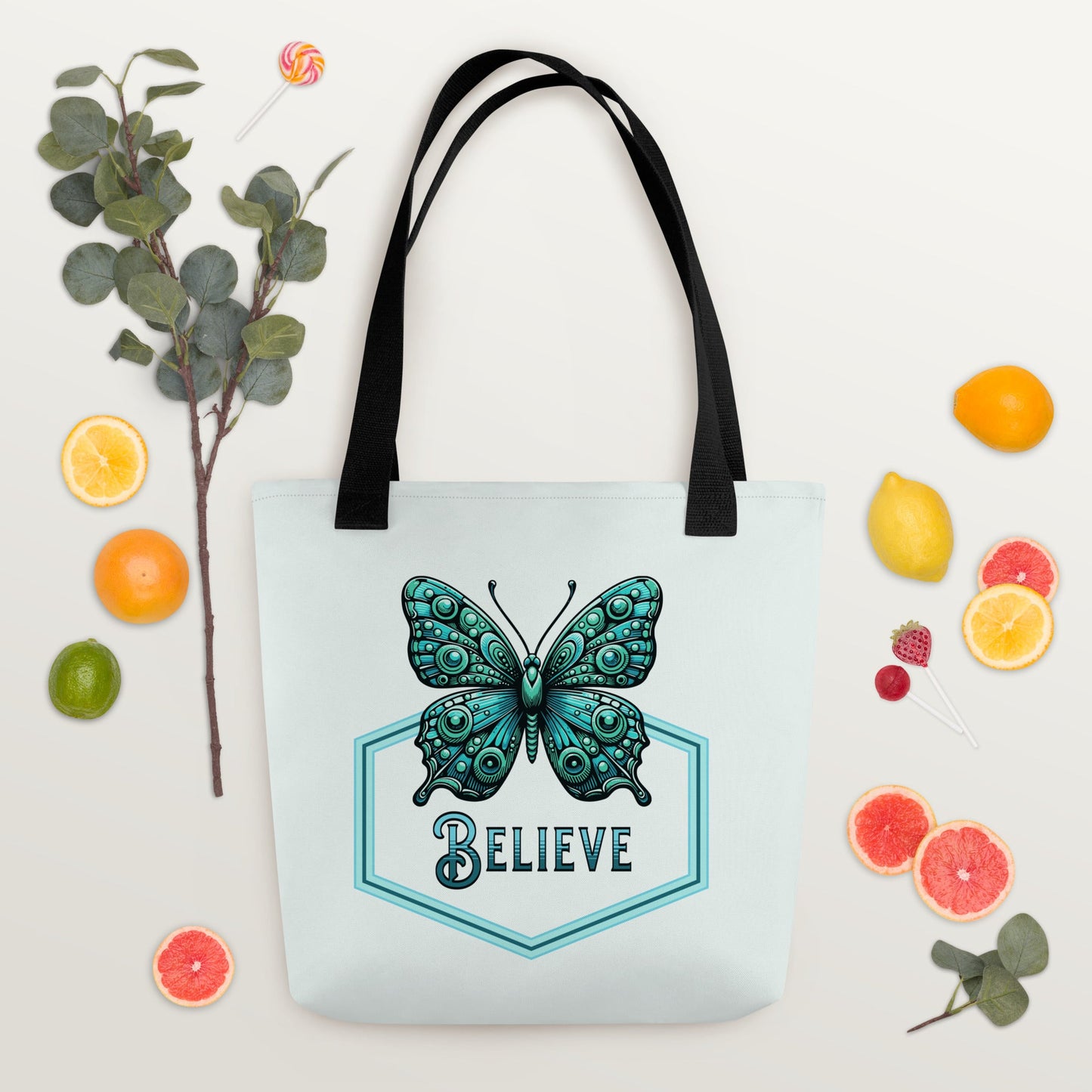 Believe - Butterfly Tote Bag - Tote Bags - Discovery Co.