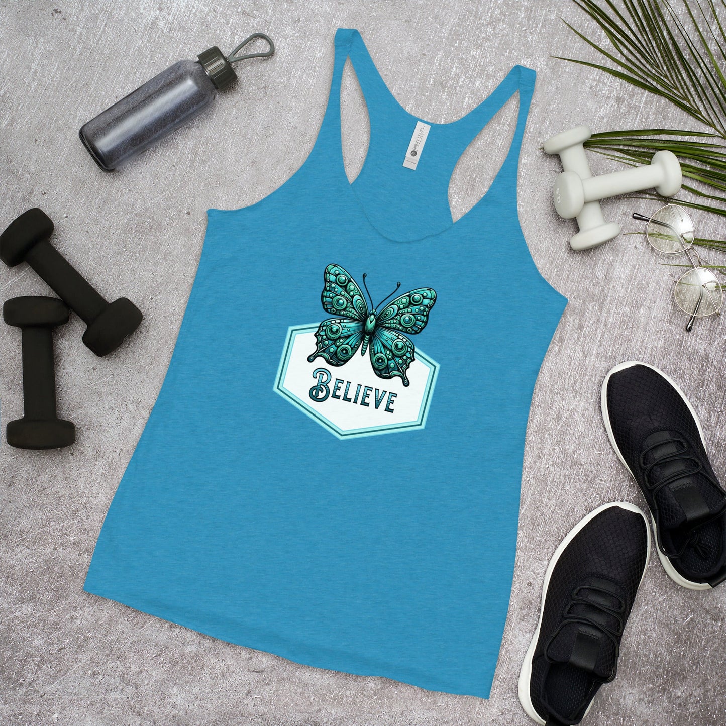 Believe - Butterfly Women's Racerback Tank - Women's Shirts - Discovery Co.