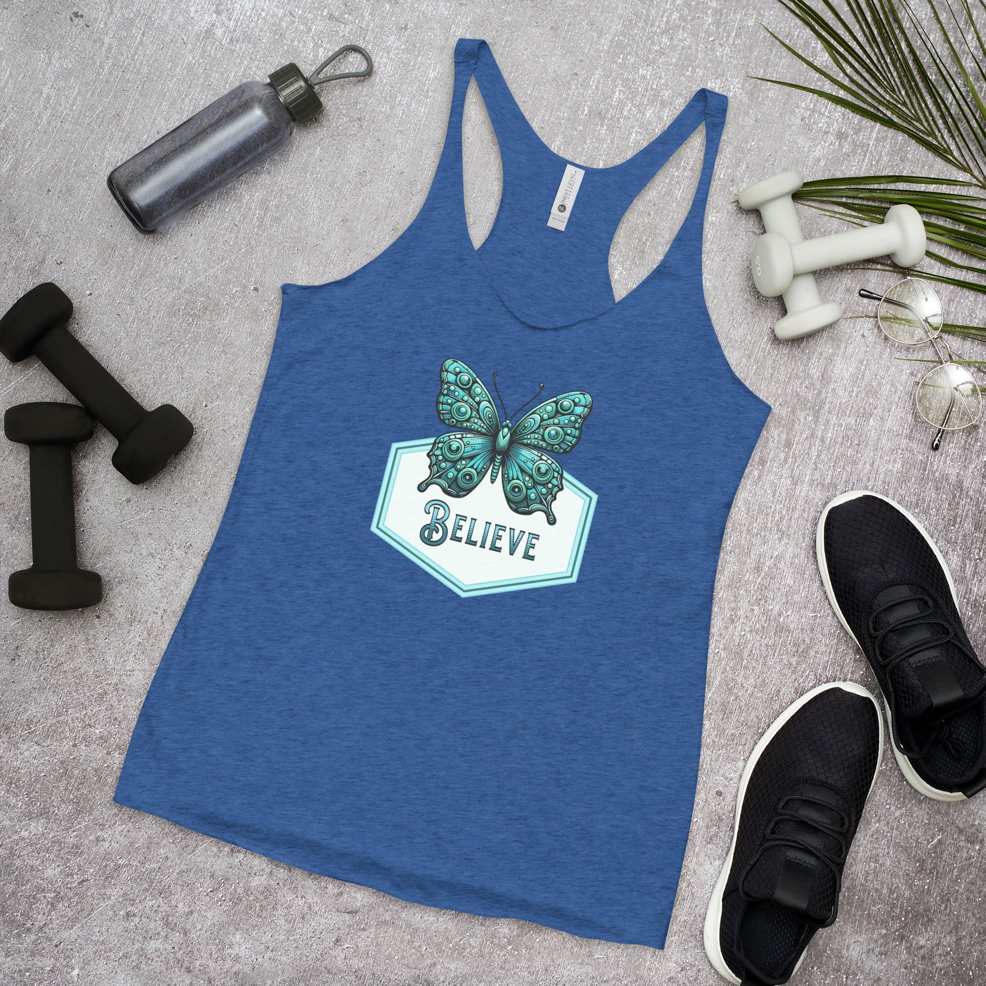 Believe - Butterfly Women's Racerback Tank - Women's Shirts - Discovery Co.