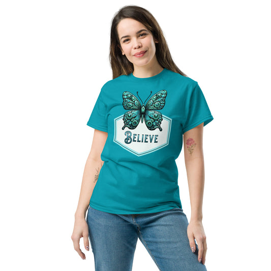 Believe - Butterfly Women's (Unisex) Classic Tee - Women's Shirts - Discovery Co.