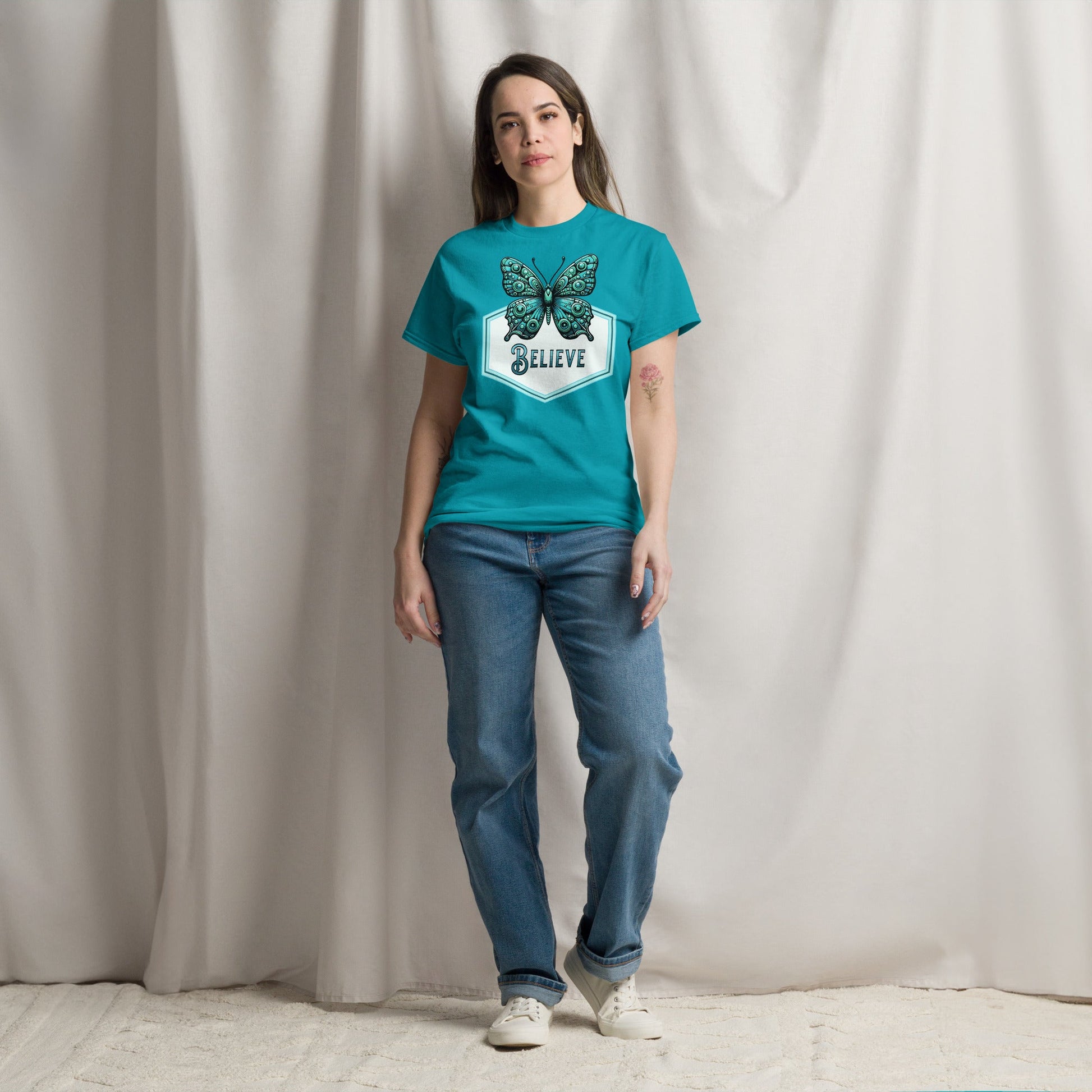 Believe - Butterfly Women's (Unisex) Classic Tee - Women's Shirts - Discovery Co.