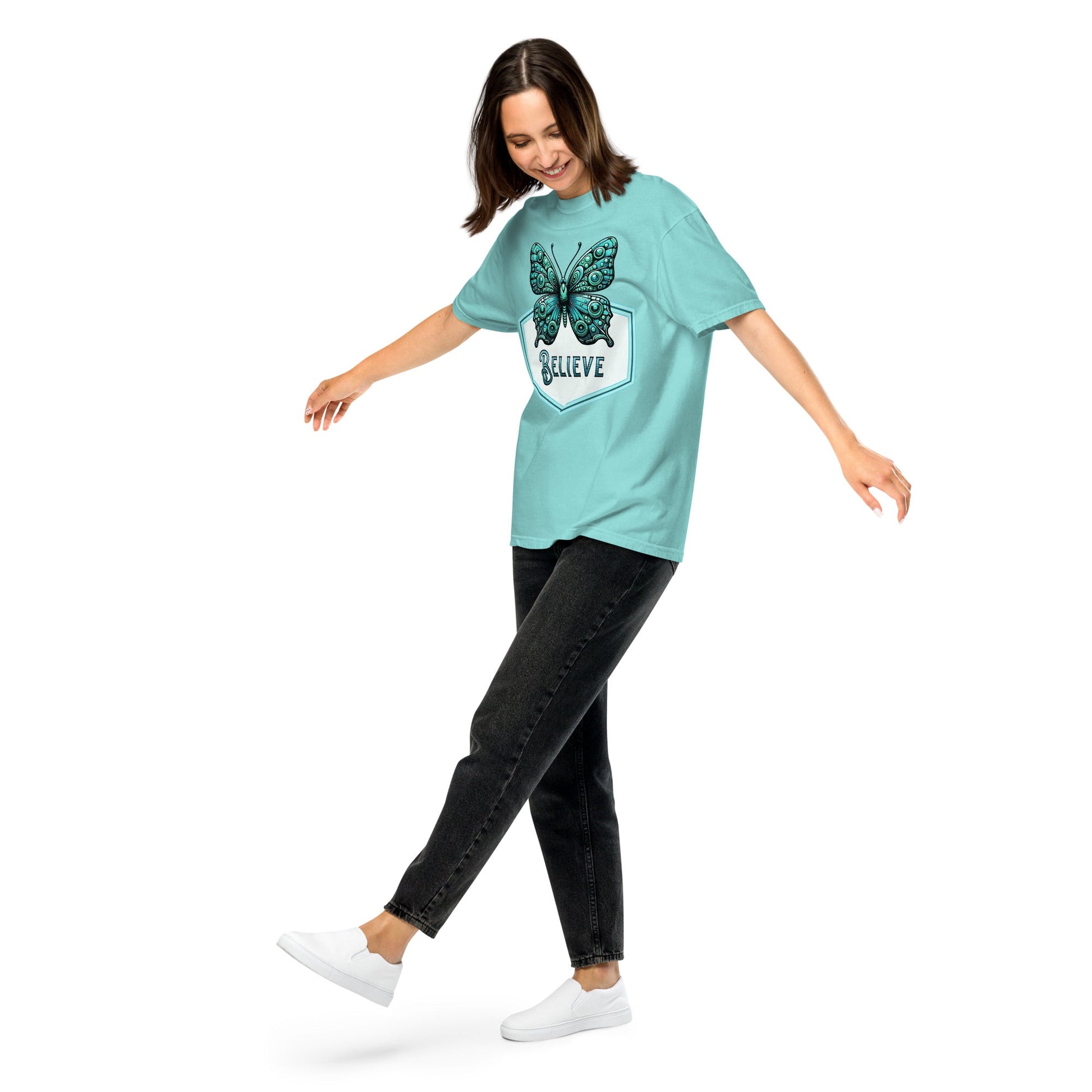 Believe - Butterfly Women's (Unisex) Premium Tee - Women's Shirts - Discovery Co.