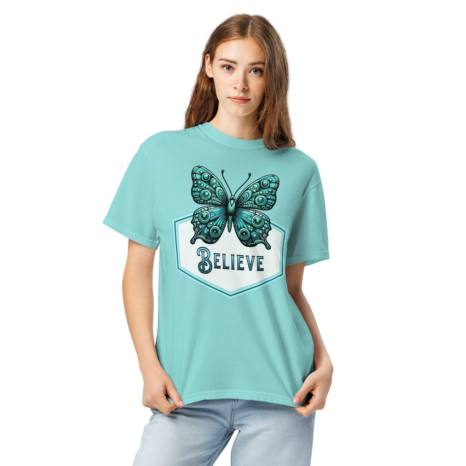 Believe - Butterfly Women's (Unisex) Premium Tee - Women's Shirts - Discovery Co.