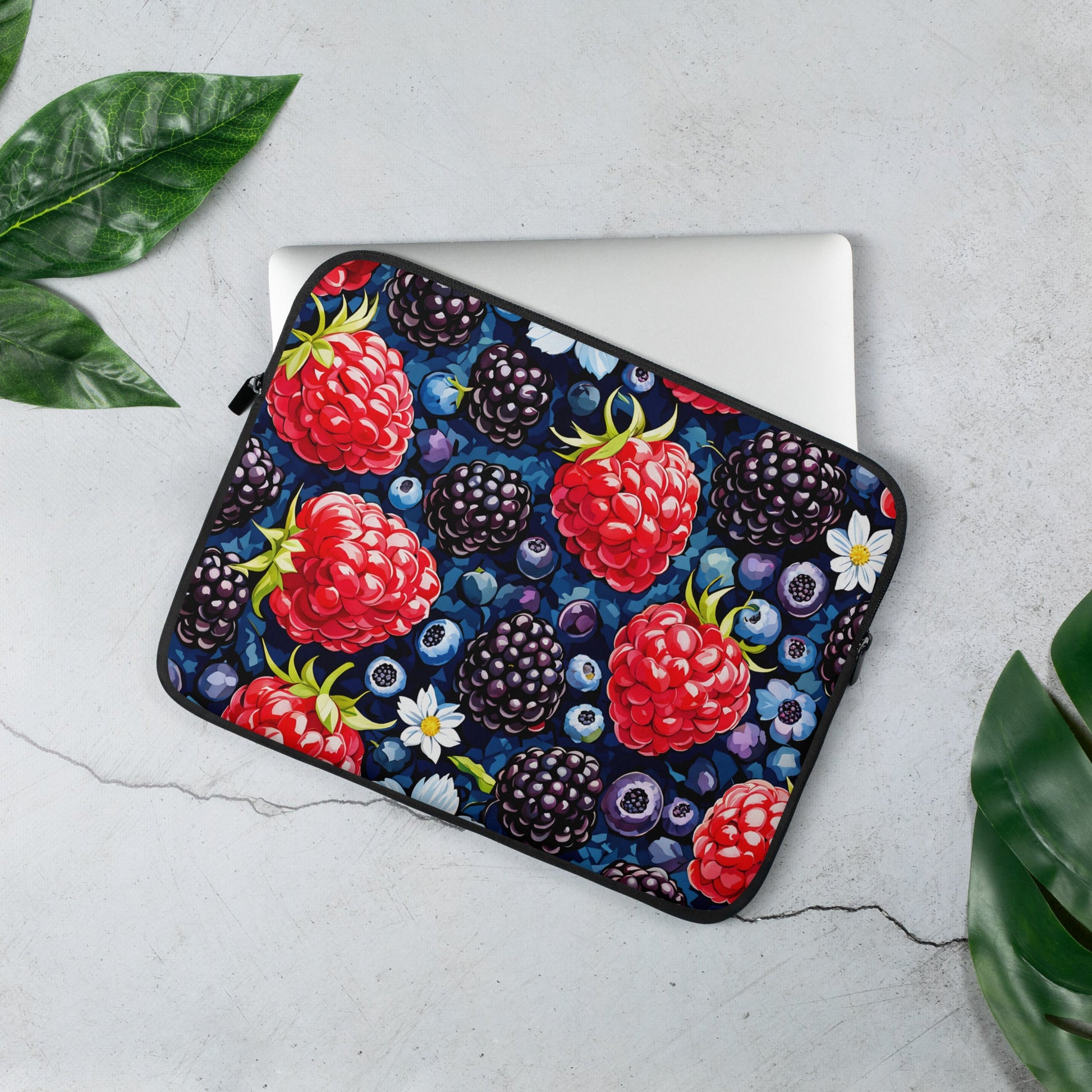 Berries and Flowers Laptop Sleeve - Laptop Cases - Discovery Co.