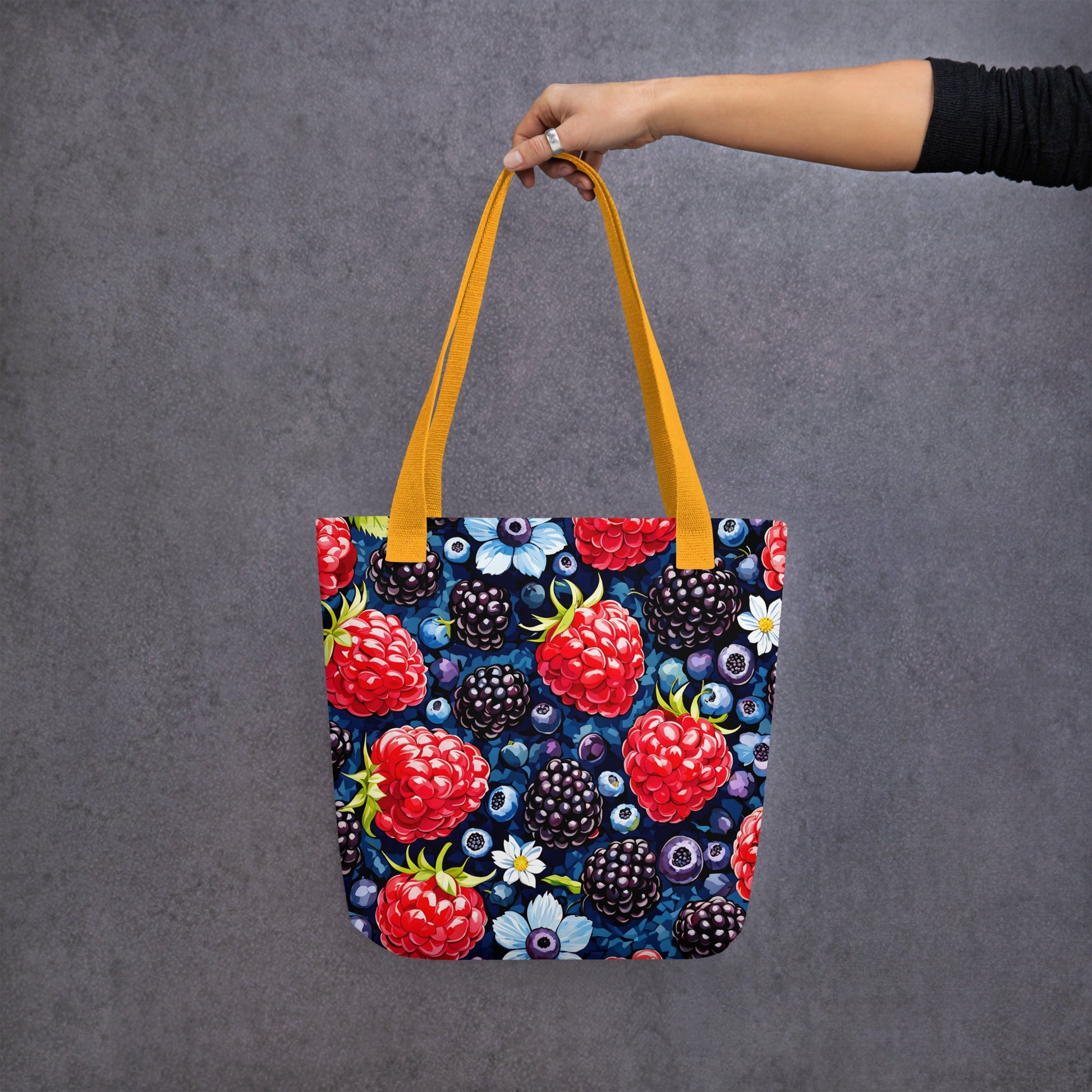Berries and Flowers Tote Bag - Tote Bags - Discovery Co.