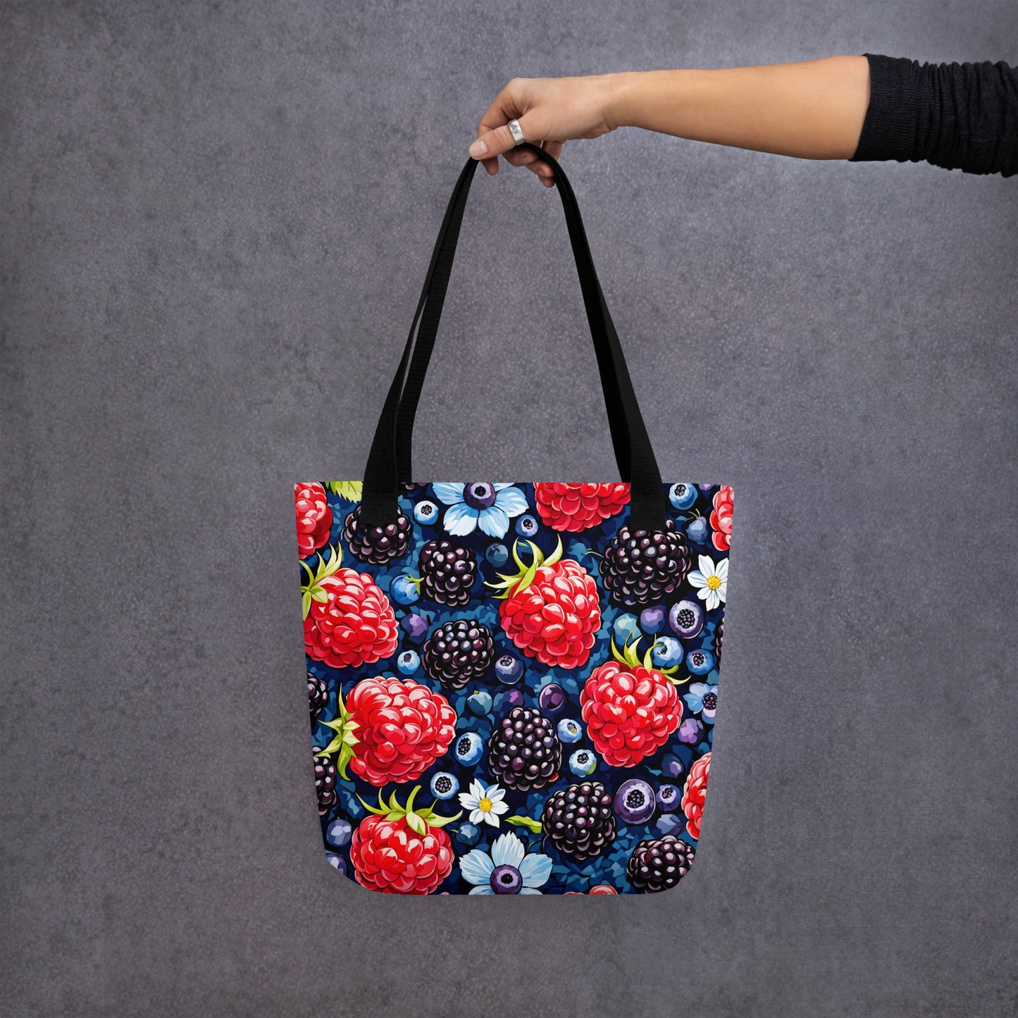 Berries and Flowers Tote Bag - Tote Bags - Discovery Co.