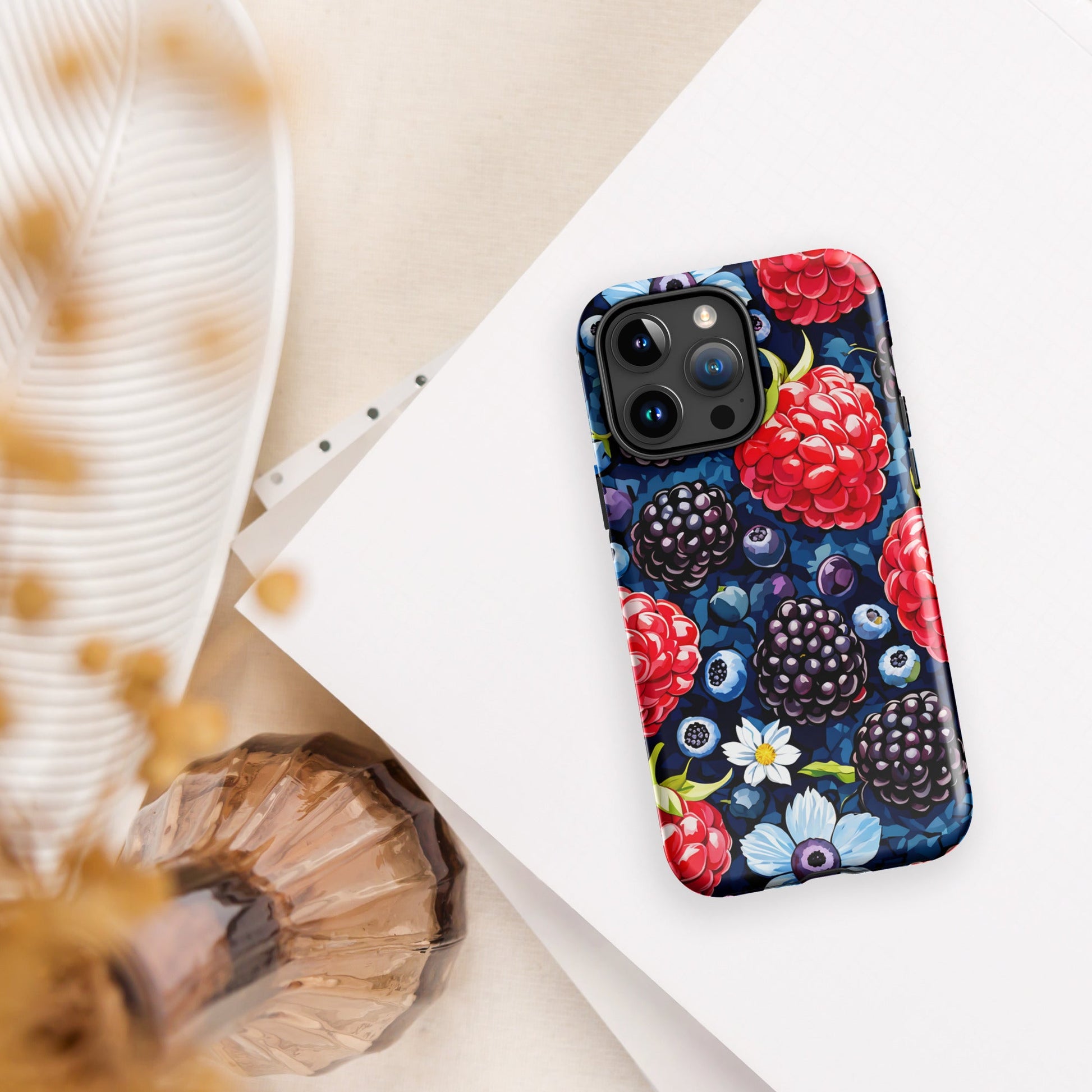 Berries and Flowers Tough Case For iPhone® - Phone Case - Discovery Co.