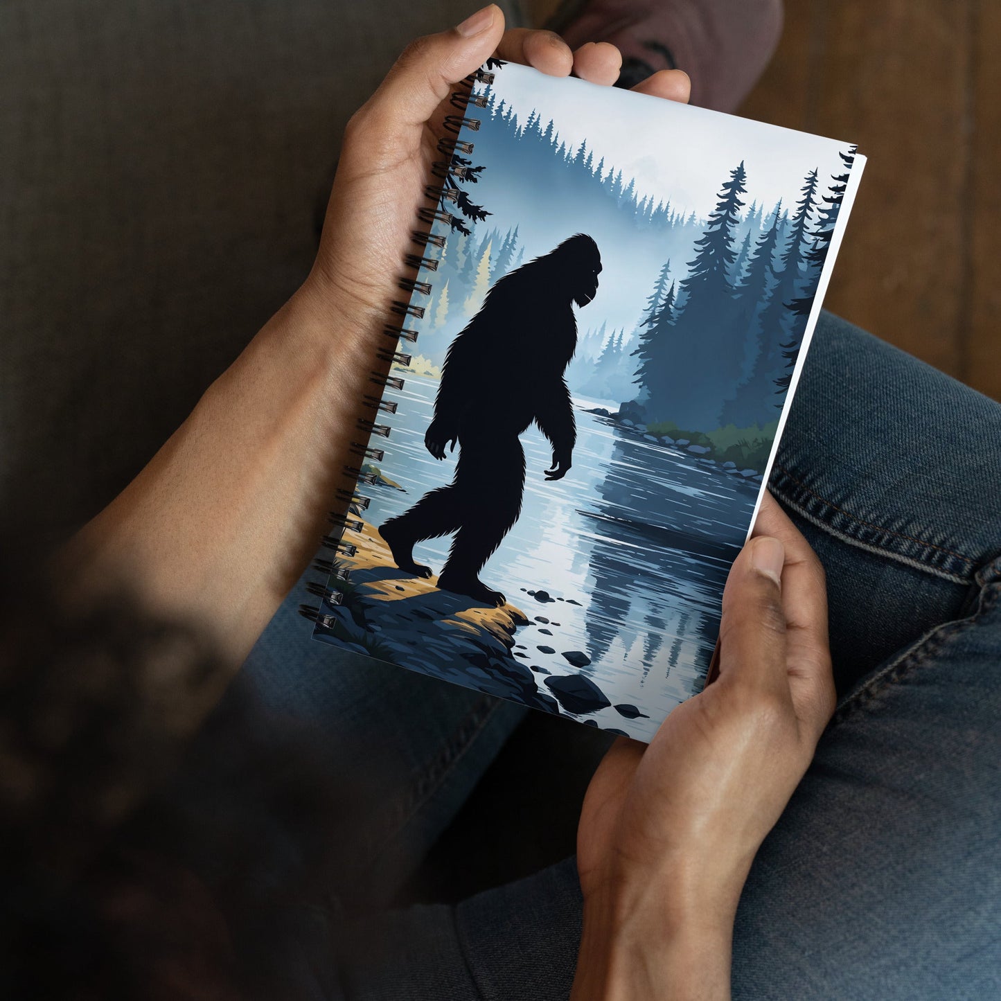 Big Foot By The River Spiral Notebook - Spiral Notebooks - Discovery Co.