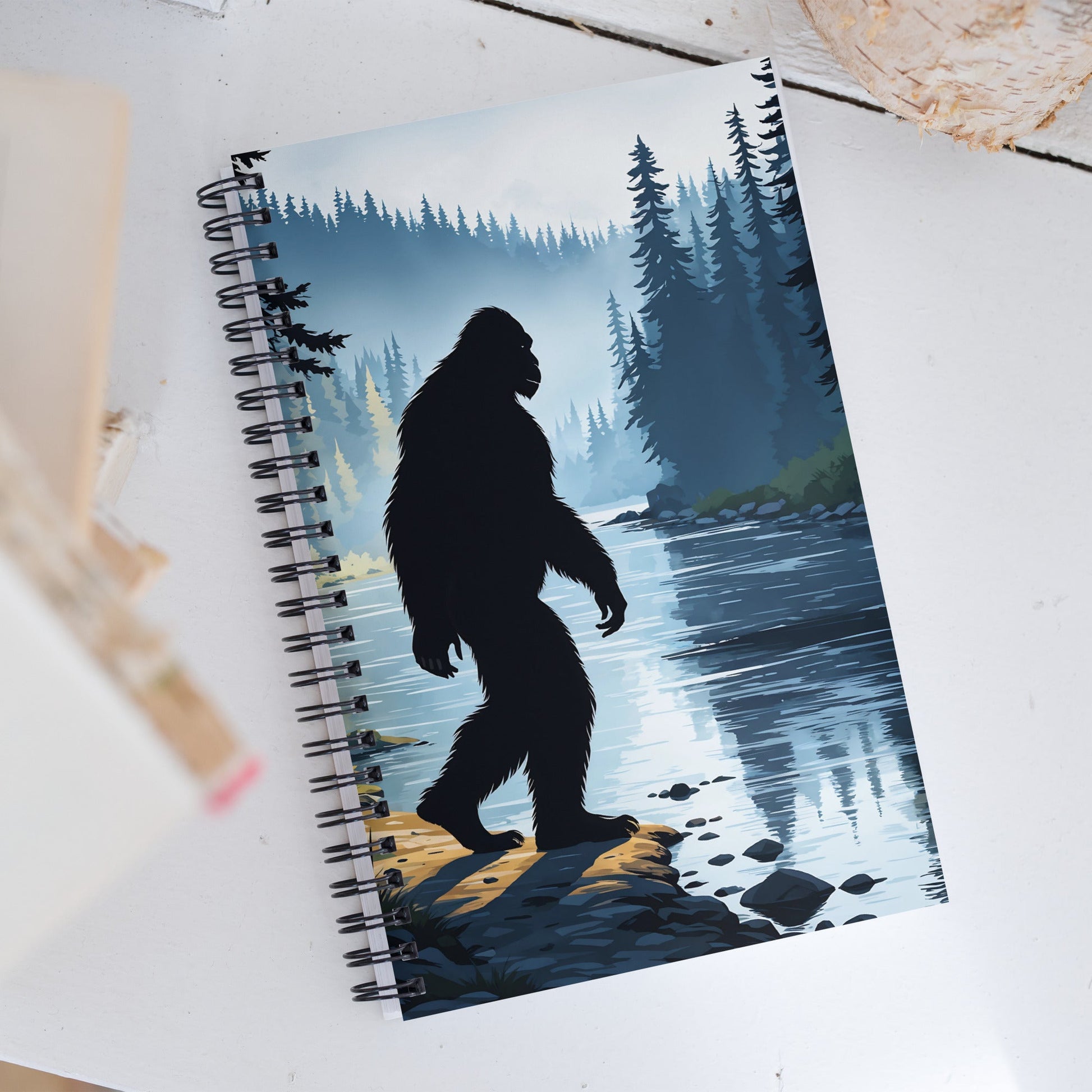 Big Foot By The River Spiral Notebook - Spiral Notebooks - Discovery Co.