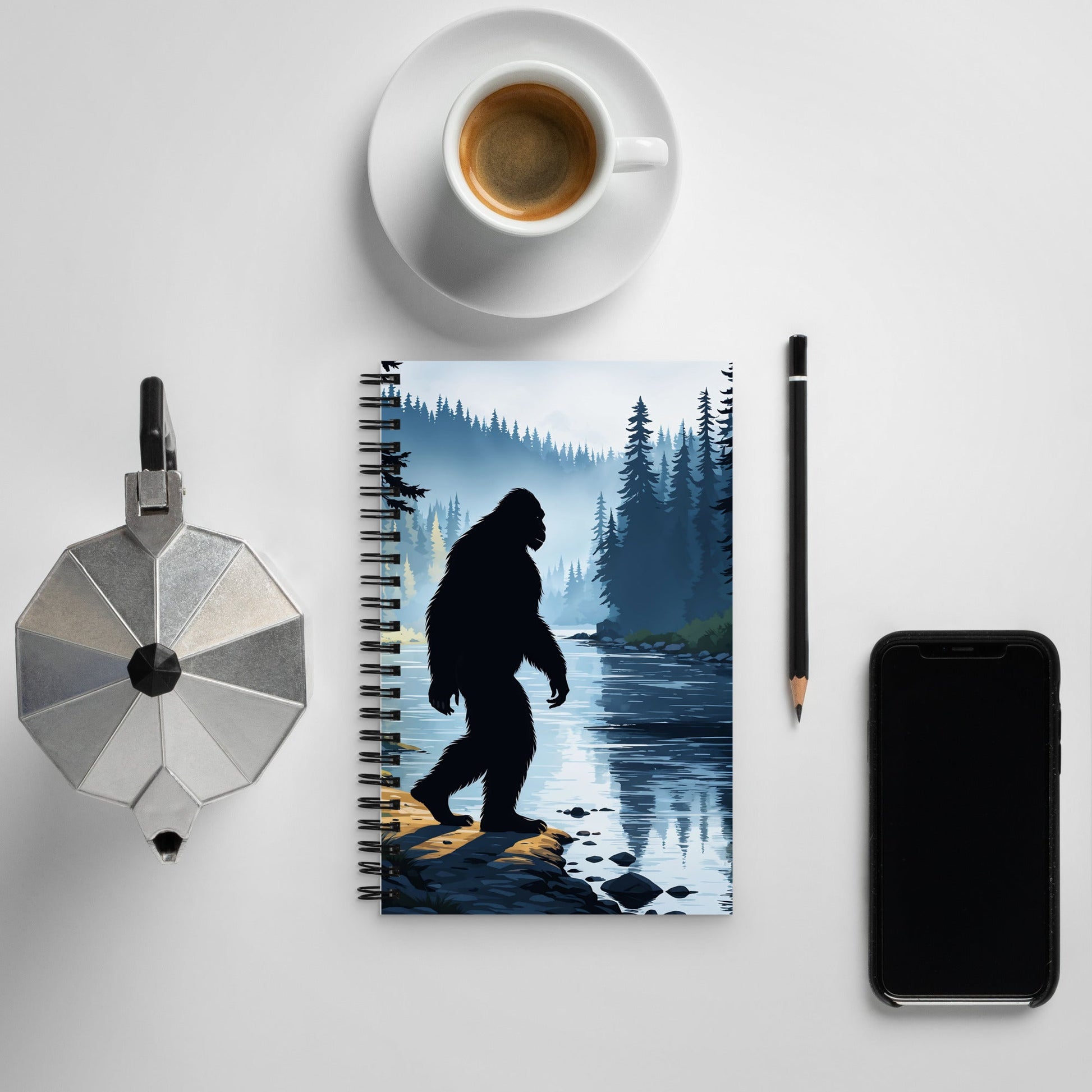 Big Foot By The River Spiral Notebook - Spiral Notebooks - Discovery Co.