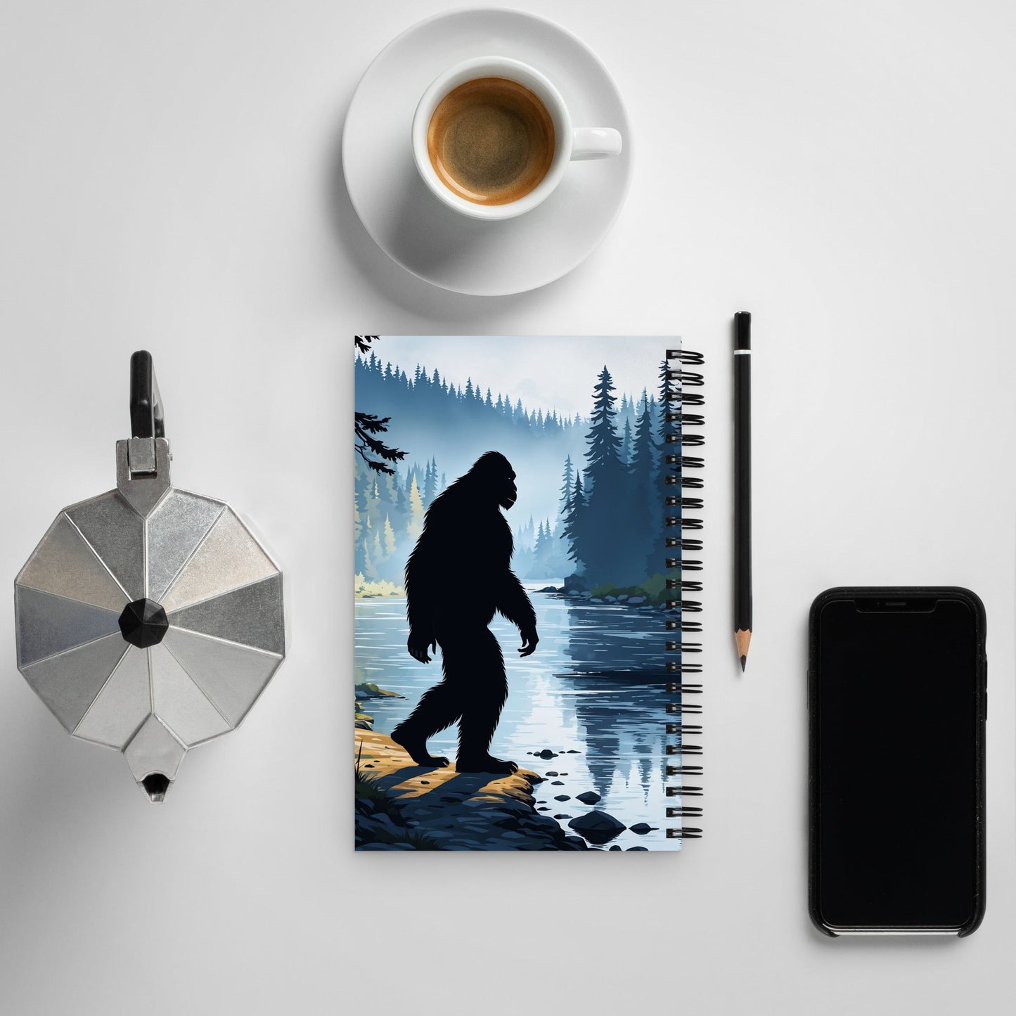 Big Foot By The River Spiral Notebook - Spiral Notebooks - Discovery Co.