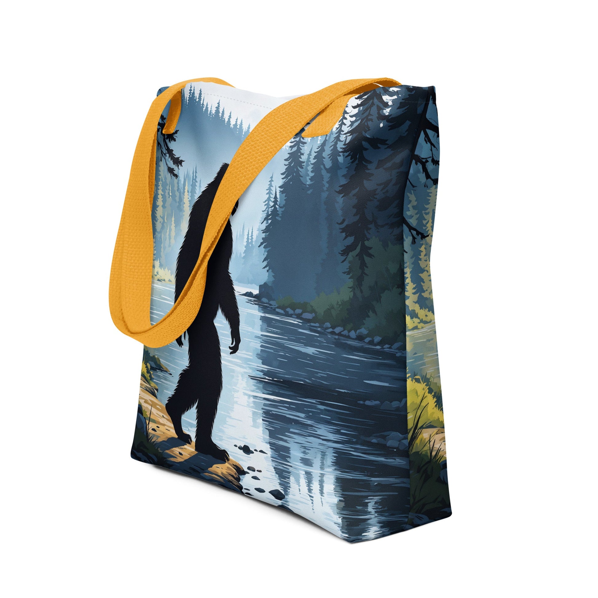 Big Foot By The River Tote Bag - Tote Bags - Discovery Co.