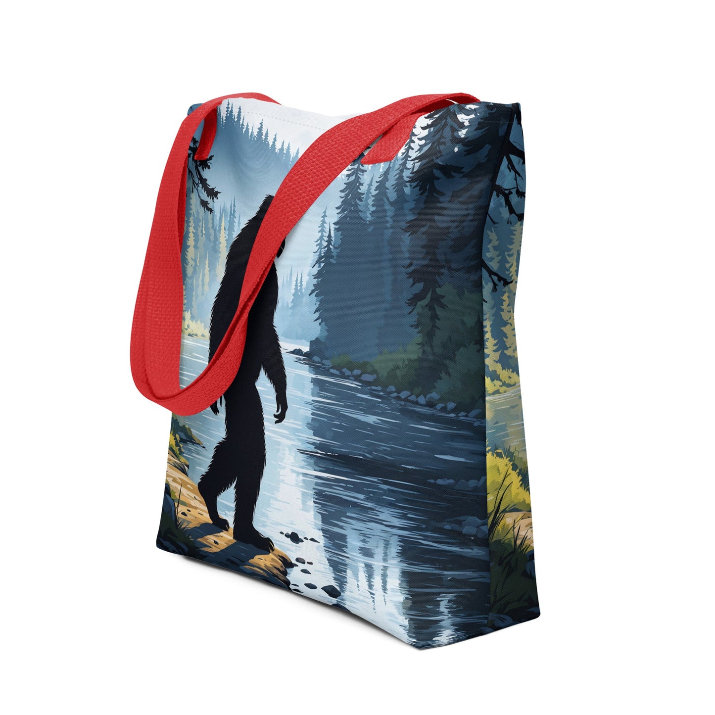 Big Foot By The River Tote Bag - Tote Bags - Discovery Co.