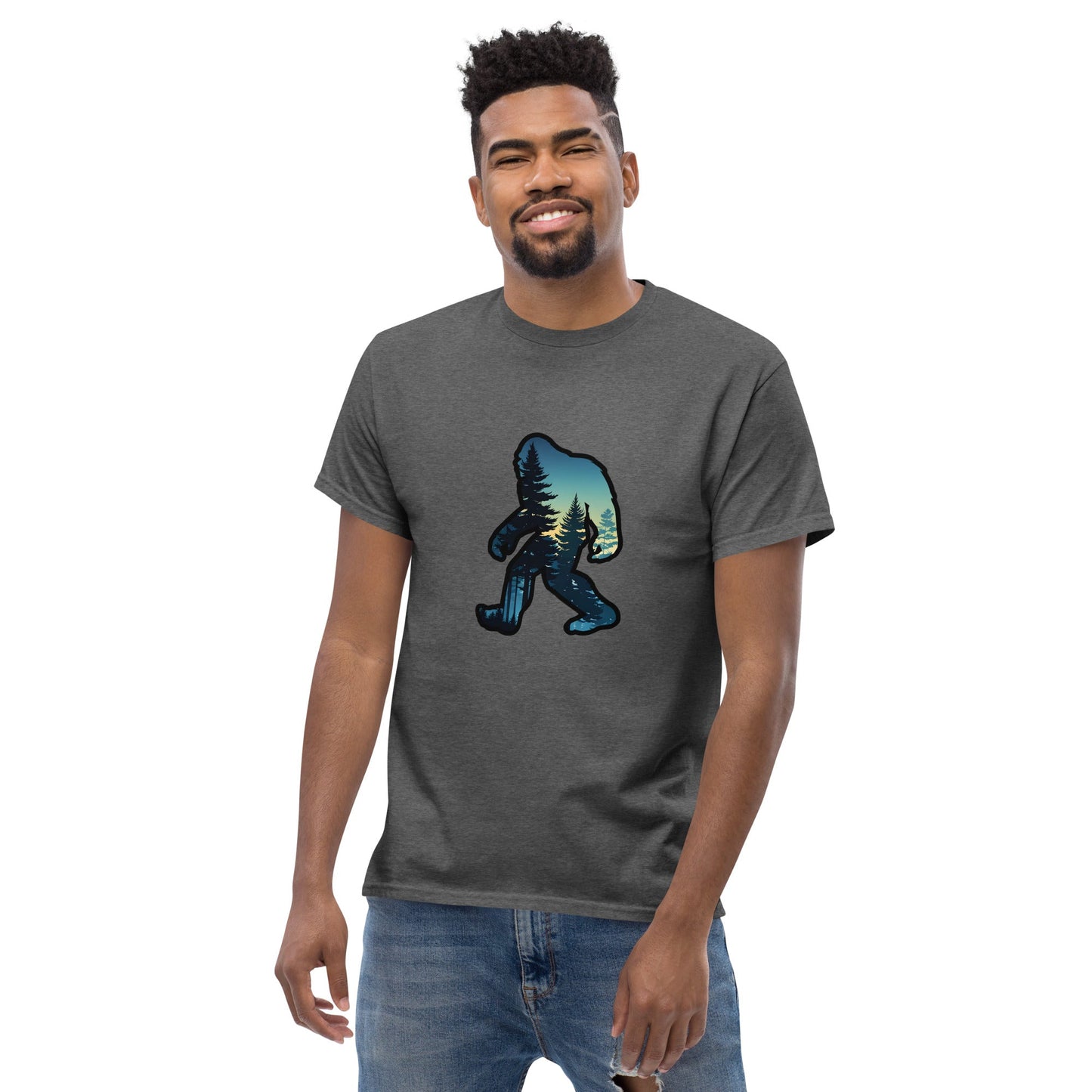 Big Foot Sunset Forest Men's Classic Tee - Men's Shirts - Discovery Co.