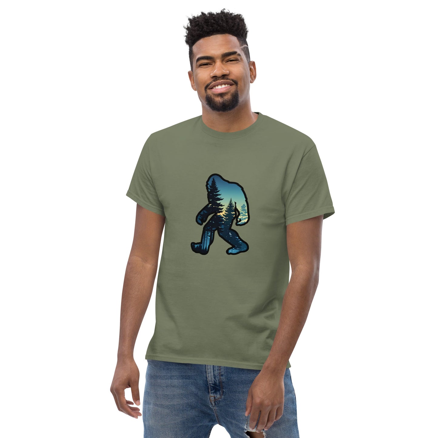 Big Foot Sunset Forest Men's Classic Tee - Men's Shirts - Discovery Co.