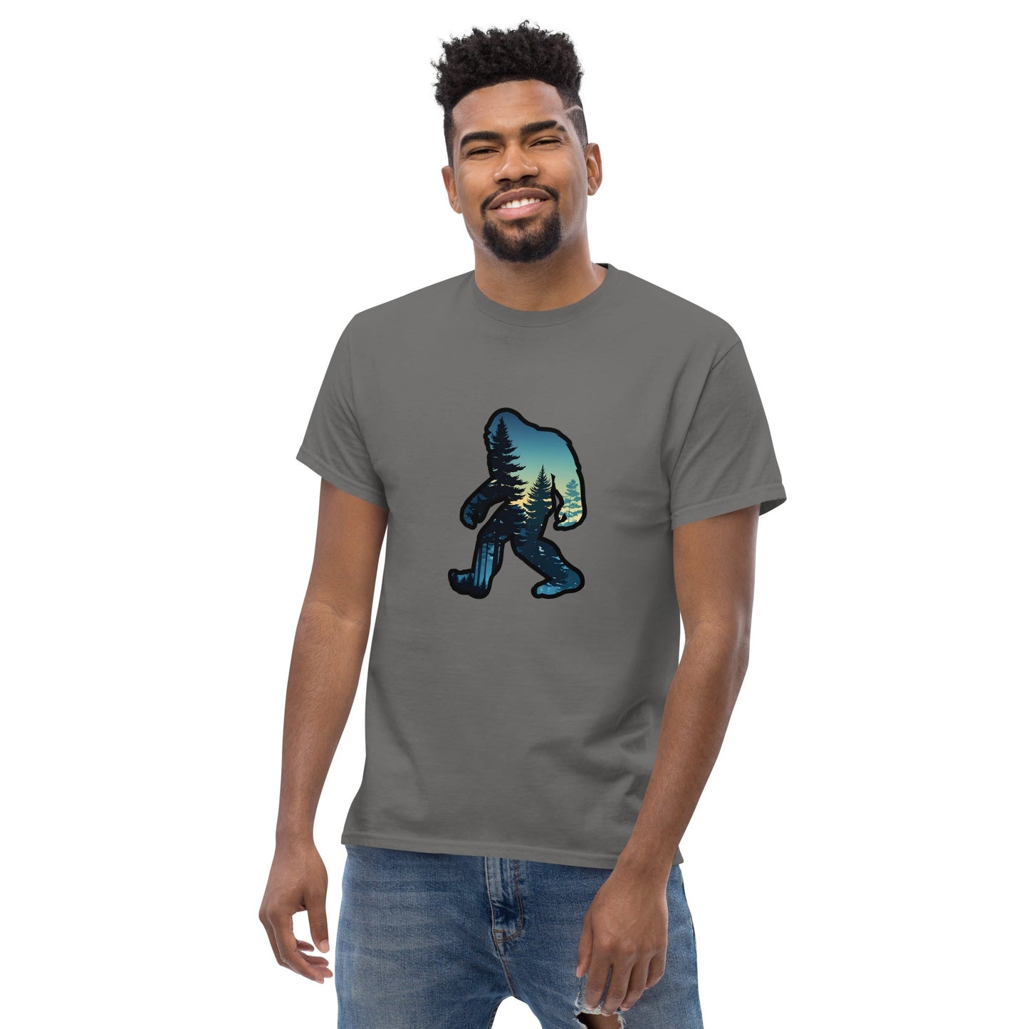 Big Foot Sunset Forest Men's Classic Tee - Men's Shirts - Discovery Co.