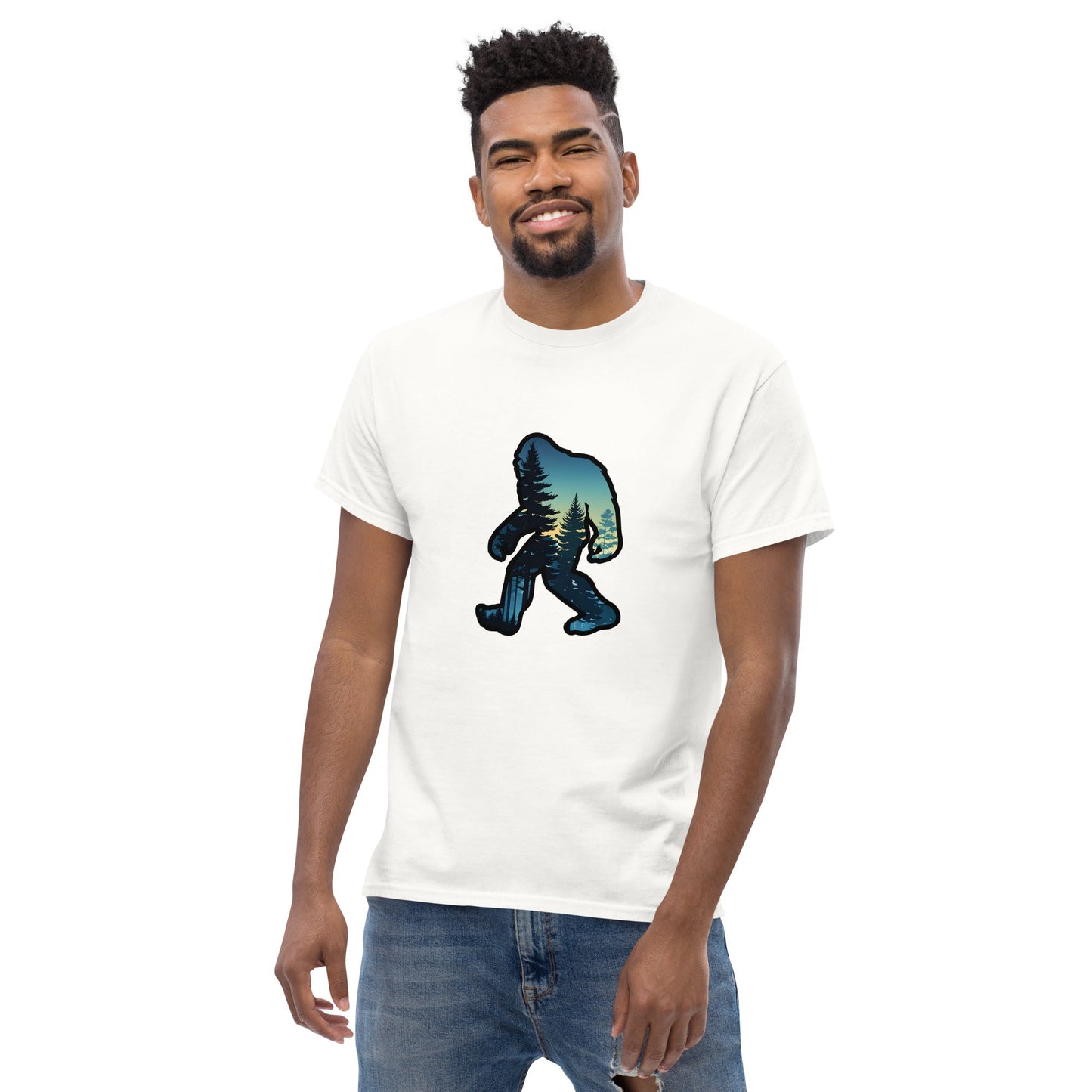 Big Foot Sunset Forest Men's Classic Tee - Men's Shirts - Discovery Co.