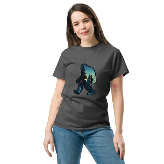 Big Foot Sunset Forest Women's Classic Tee - Women's Shirts - Discovery Co.