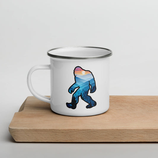 Bigfoot Blue Mountains Enamel Mug - Mugs - Discovery Co.
