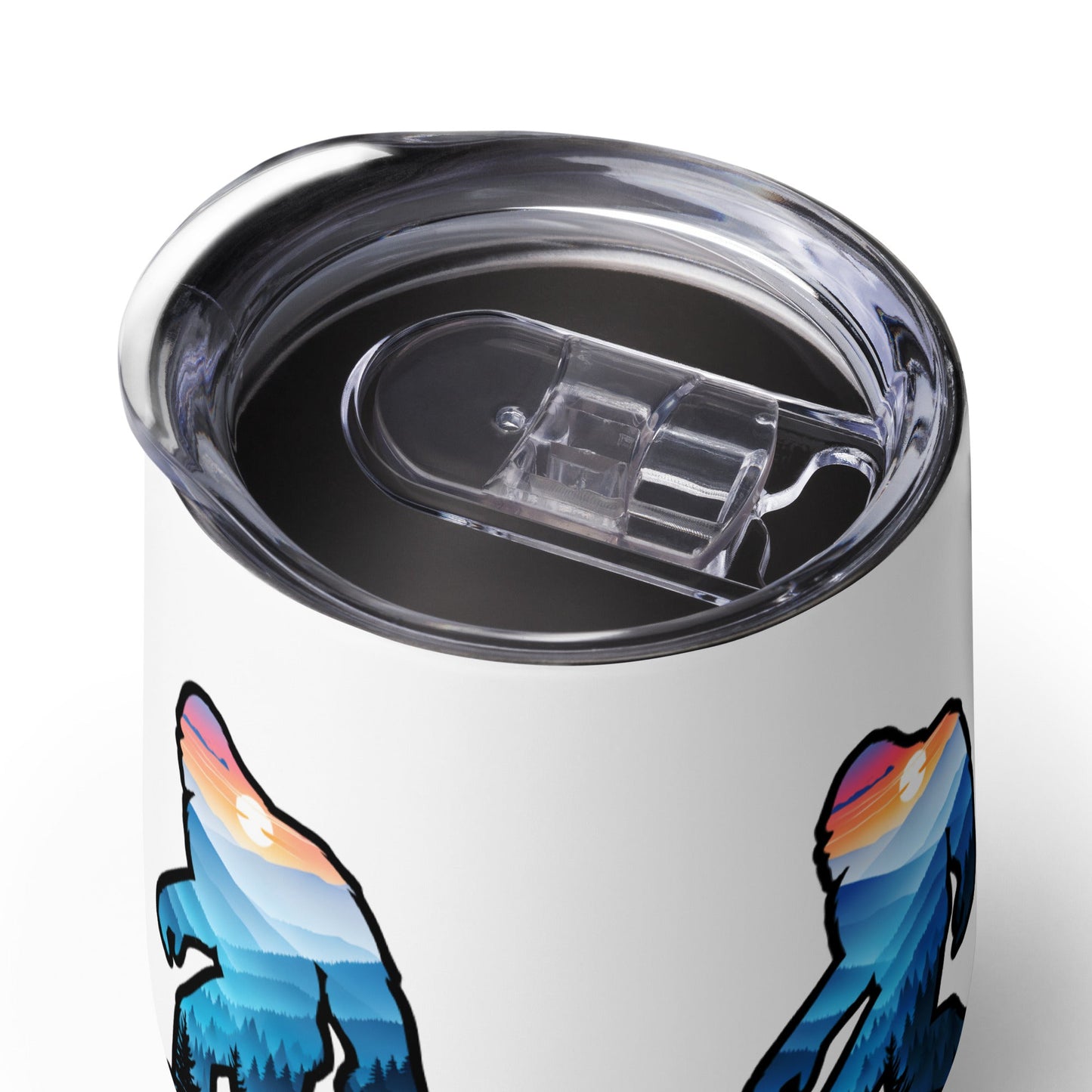 Bigfoot Blue Mountains Stainless Steel Wine Tumbler - Steel Tumbler - Discovery Co.