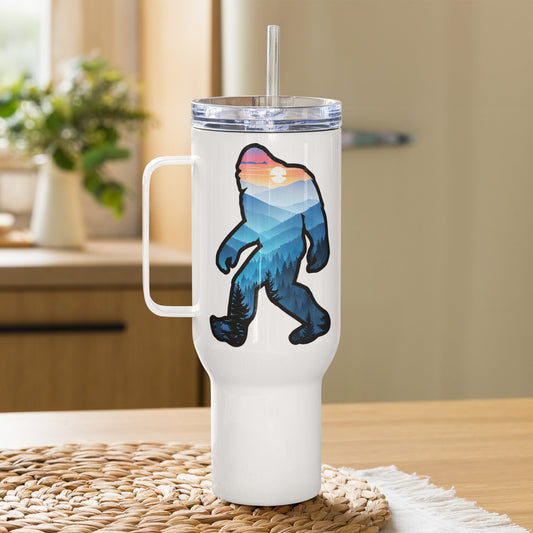 Bigfoot Blue Mountains Travel Mug With Handle (25 oz and 40 oz) - Travel Mug - Discovery Co.