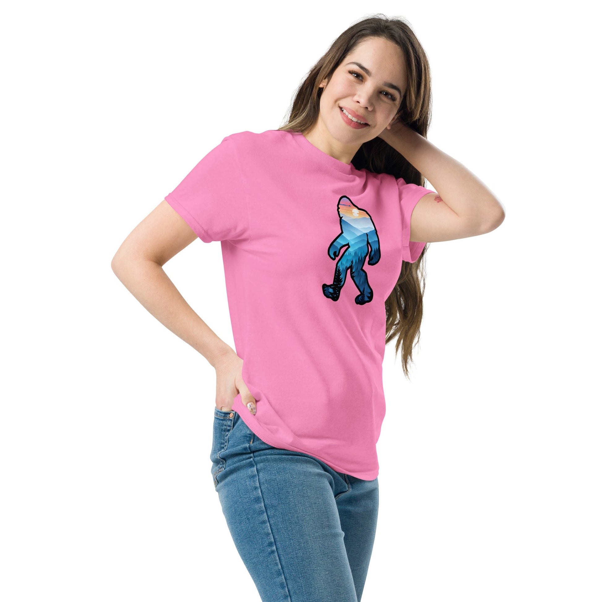 Bigfoot Blue Mountains Women's (Unisex) Classic Tee - Women's Shirts - Discovery Co.