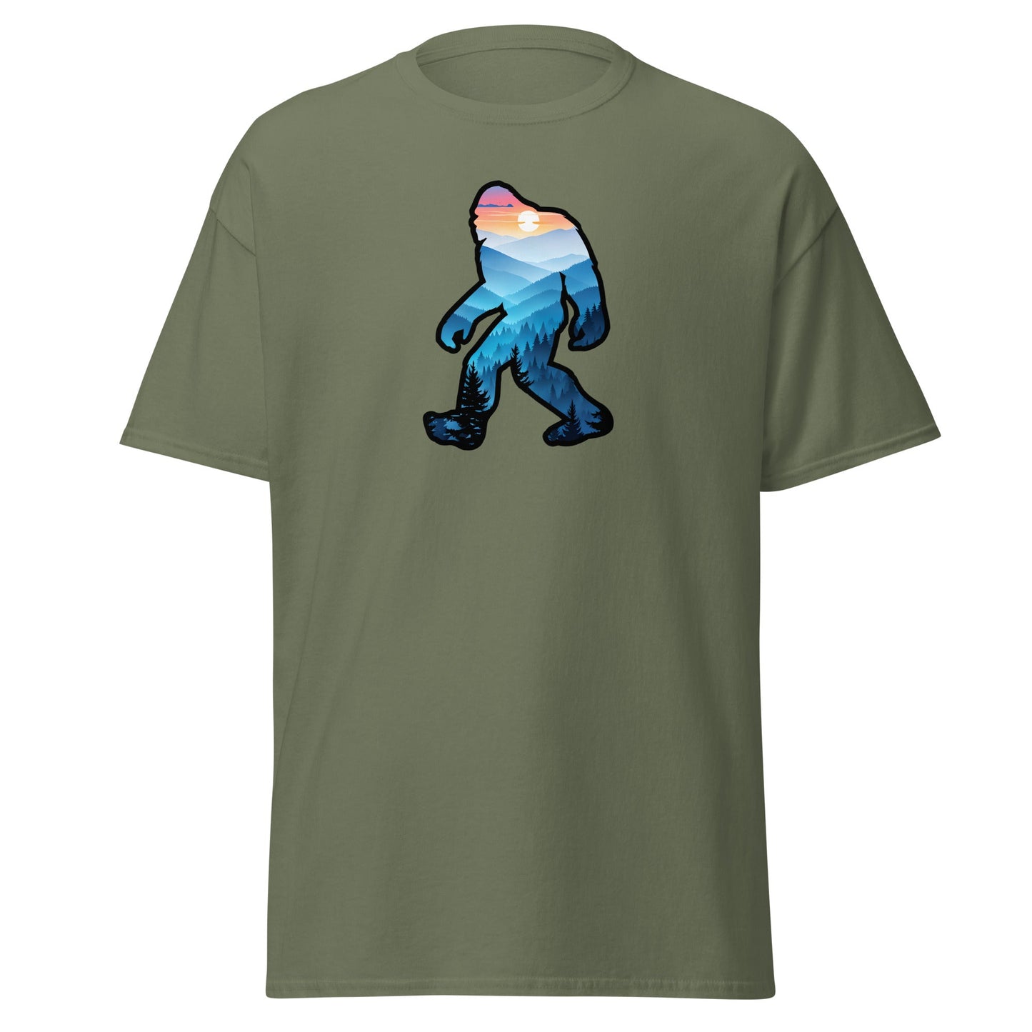 Bigfoot Blue Mountains Women's (Unisex) Classic Tee - Women's Shirts - Discovery Co.
