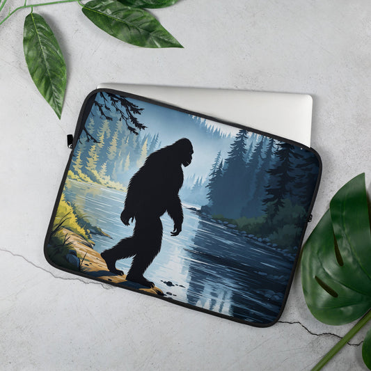 Bigfoot By The River Laptop Sleeve - Laptop Cases - Discovery Co.