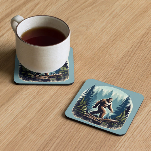Bigfoot Forest Cork - Back Coaster - Coasters - Discovery Co.