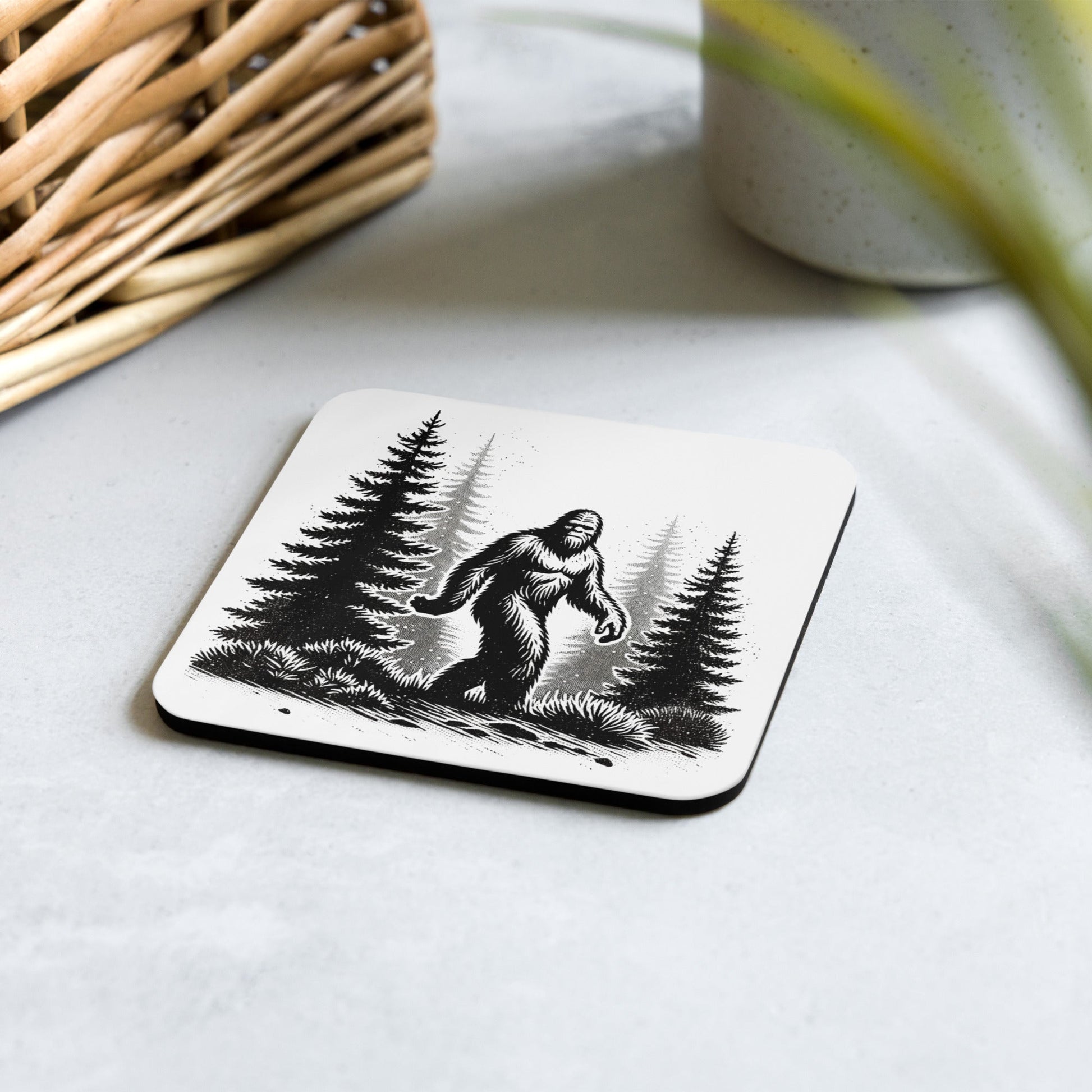 Bigfoot Forest II Cork - Back Coaster - Coasters - Discovery Co.
