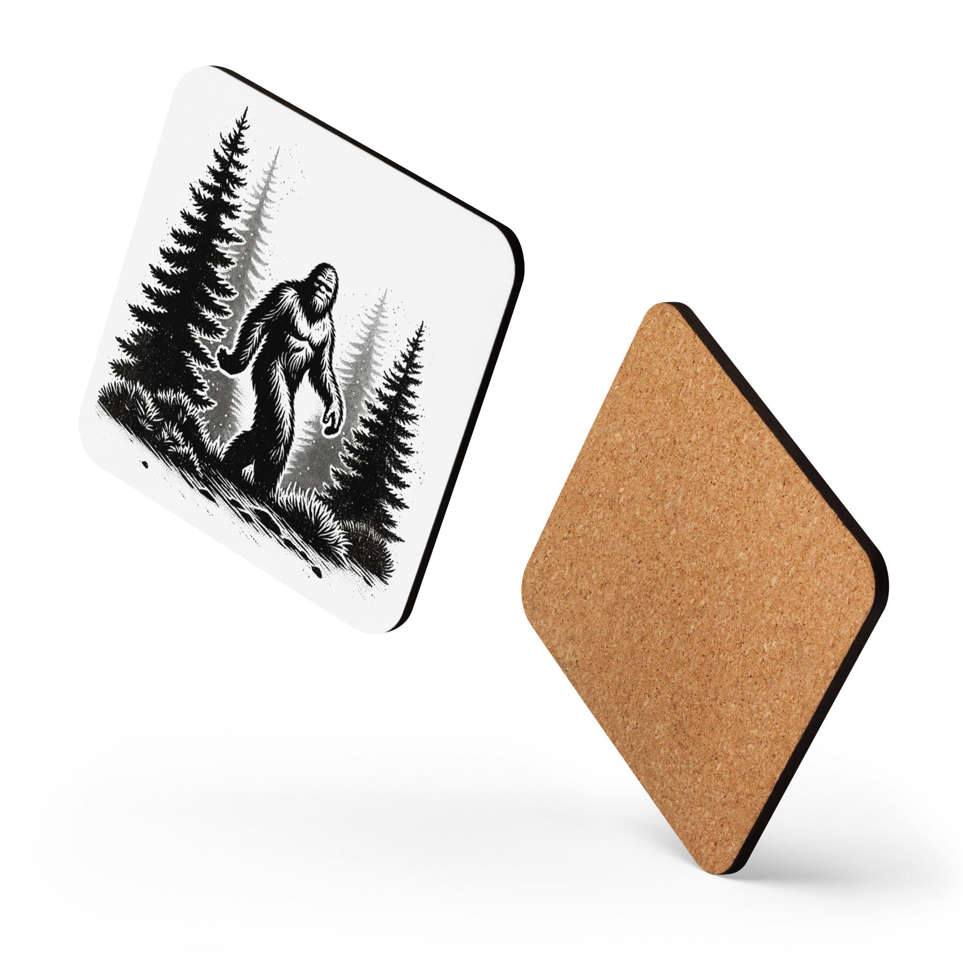 Bigfoot Forest II Cork - Back Coaster - Coasters - Discovery Co.