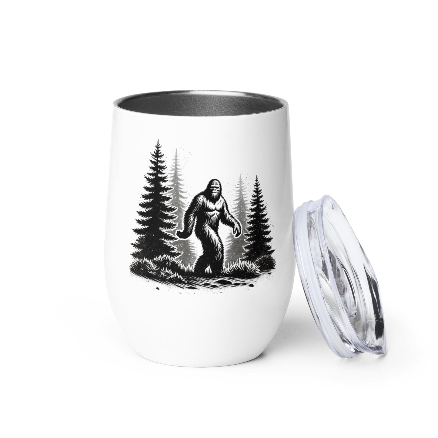 Bigfoot Forest II Stainless Steel Wine Tumbler - Steel Tumbler - Discovery Co.