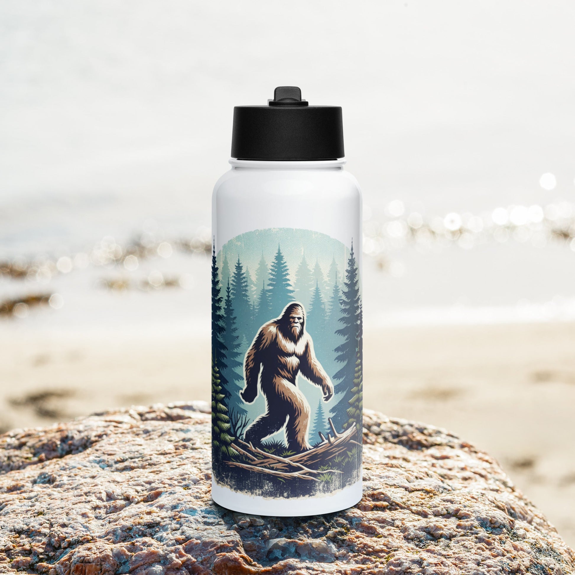 Bigfoot Forest Stainless Steel Water Bottle With Straw Lid - Stainless Steel Water Bottle With Straw Lid - Discovery Co.