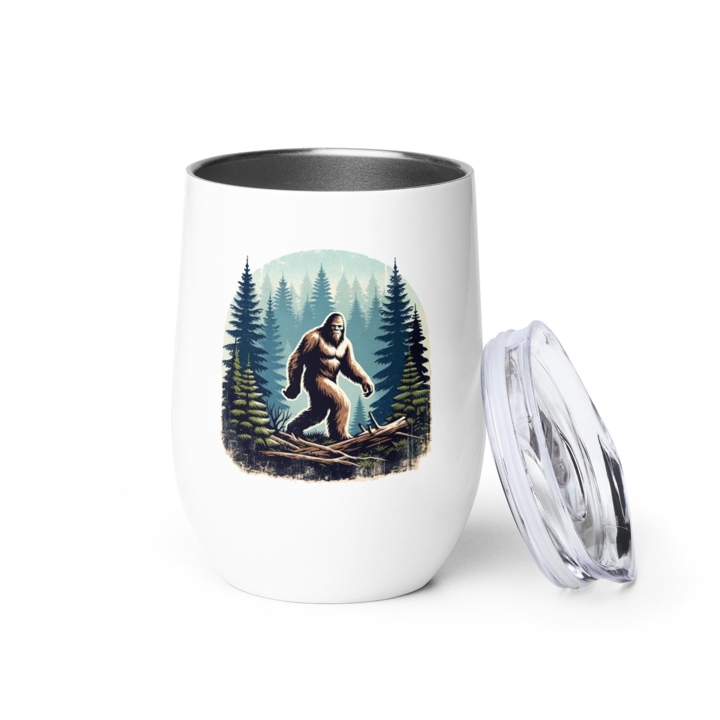 Bigfoot Forest Stainless Steel Wine Tumbler - Steel Tumbler - Discovery Co.
