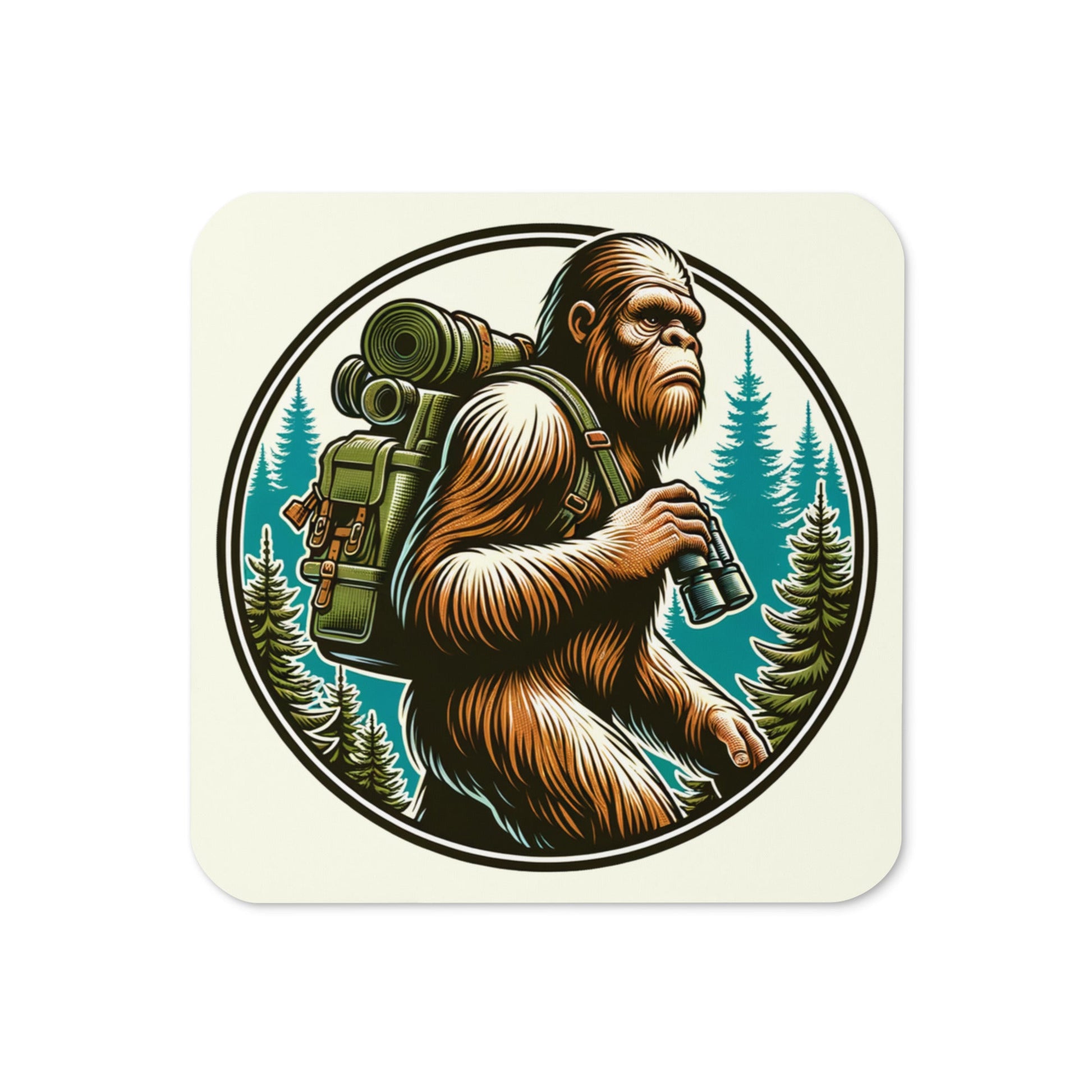 Bigfoot Hiking Cork - Back Coaster - Coasters - Discovery Co.