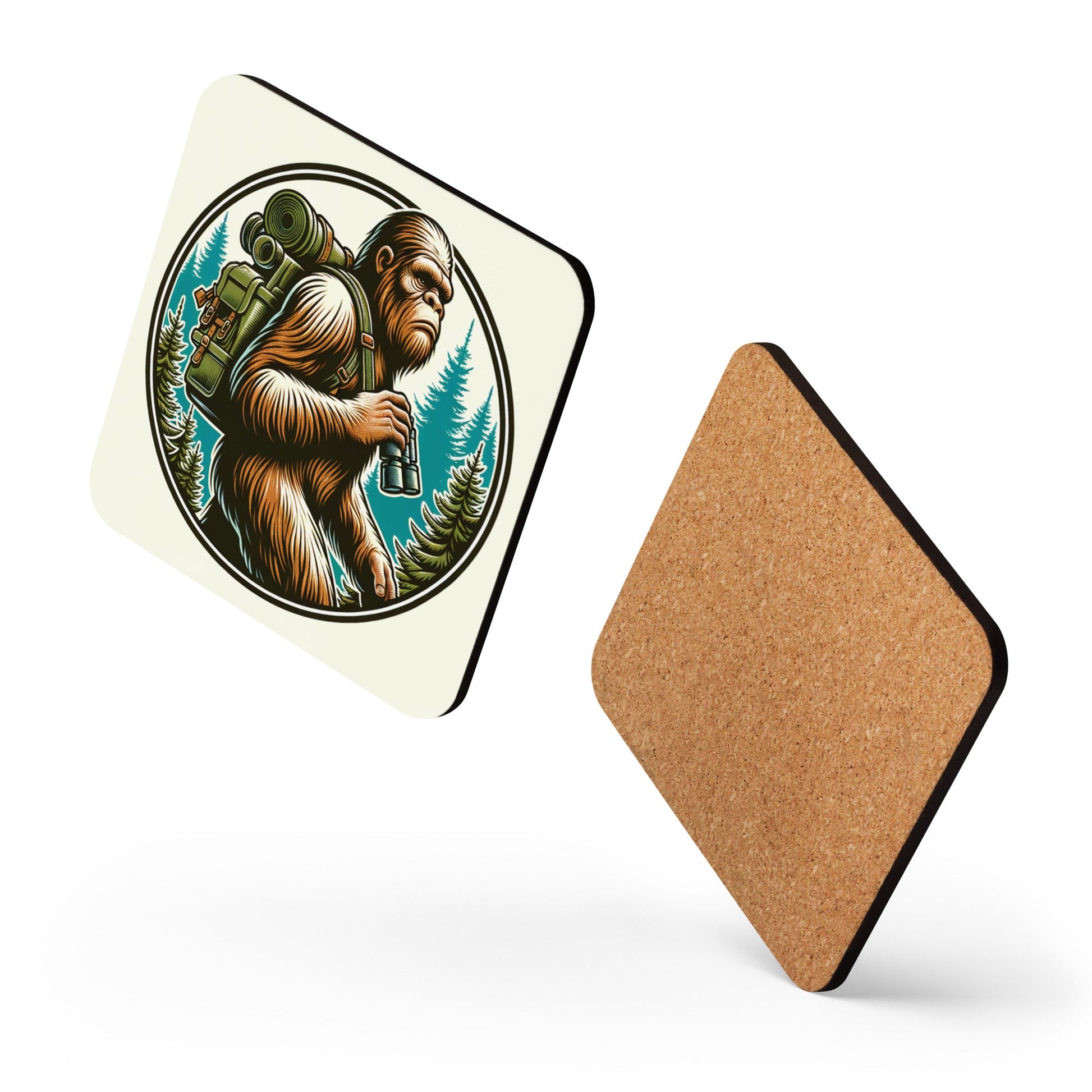 Bigfoot Hiking Cork - Back Coaster - Coasters - Discovery Co.